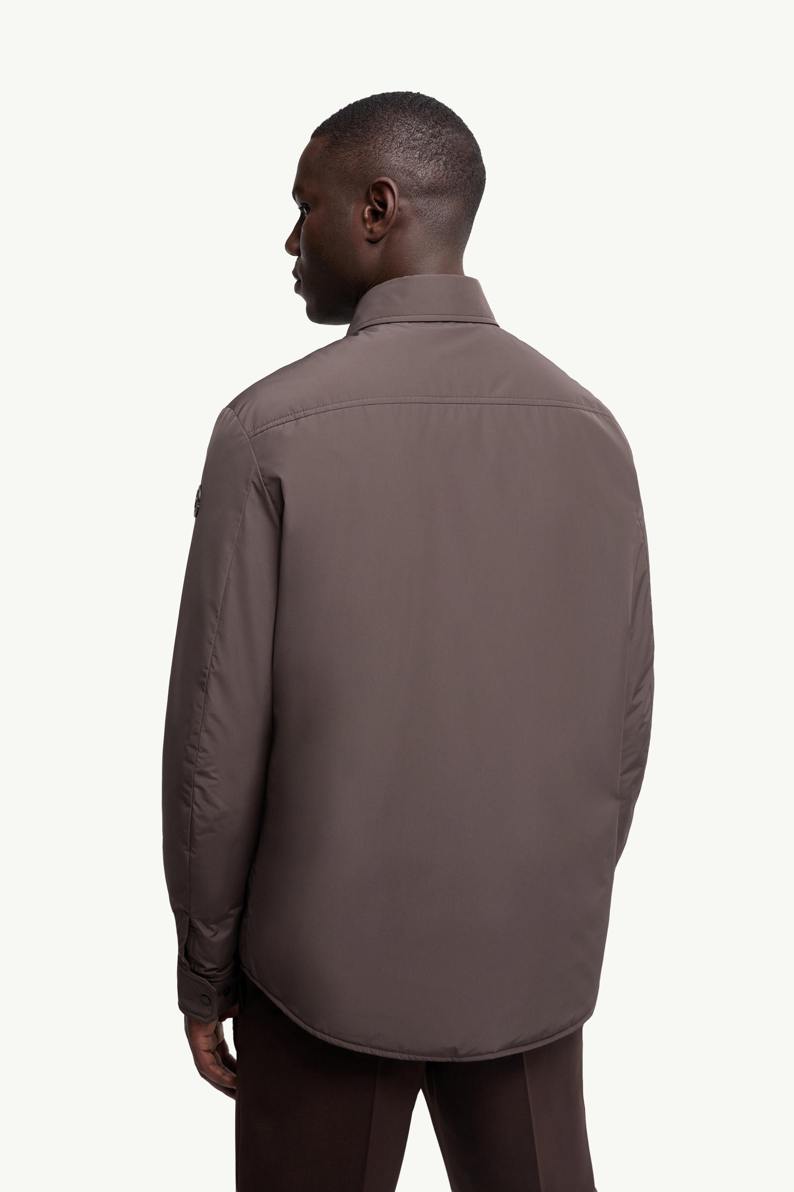 Gascogne Water-Repellent Down Shirt Jacket Men Brown Moncler 4