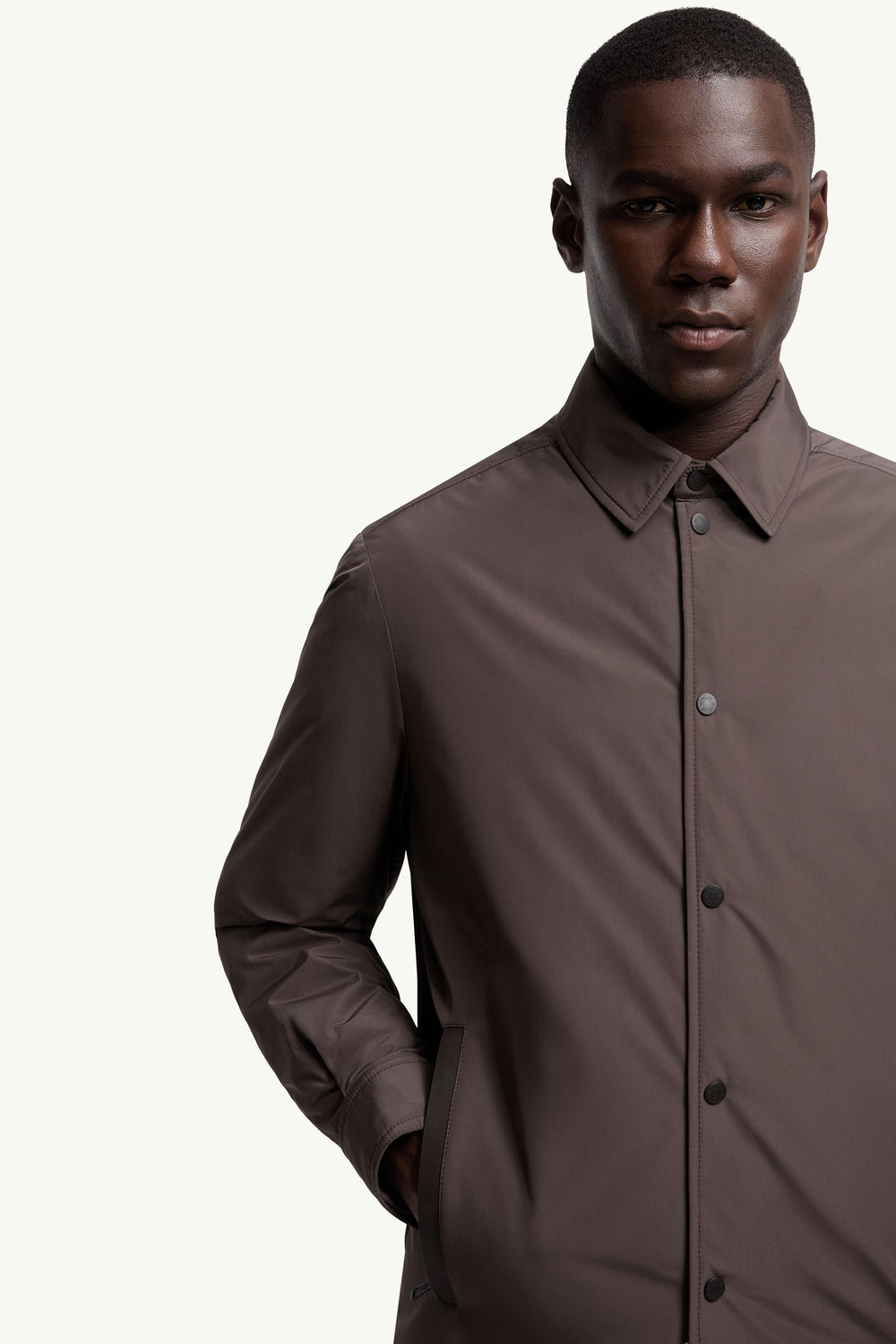 Gascogne  Down Shirt Jacket Men Brown Moncler 6