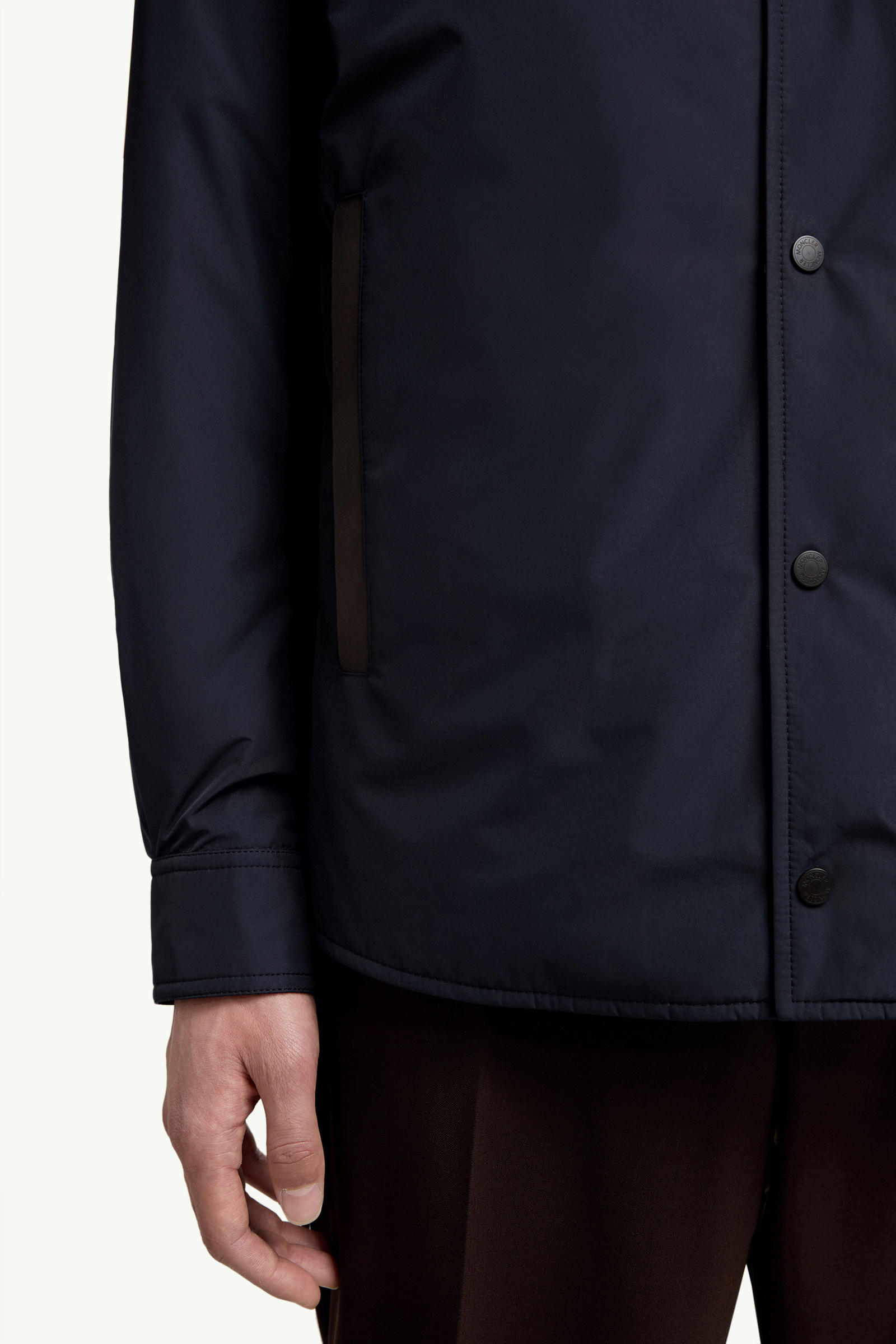 Gascogne Water-Repellent Down Shirt Jacket Men Navy Blue Moncler 5