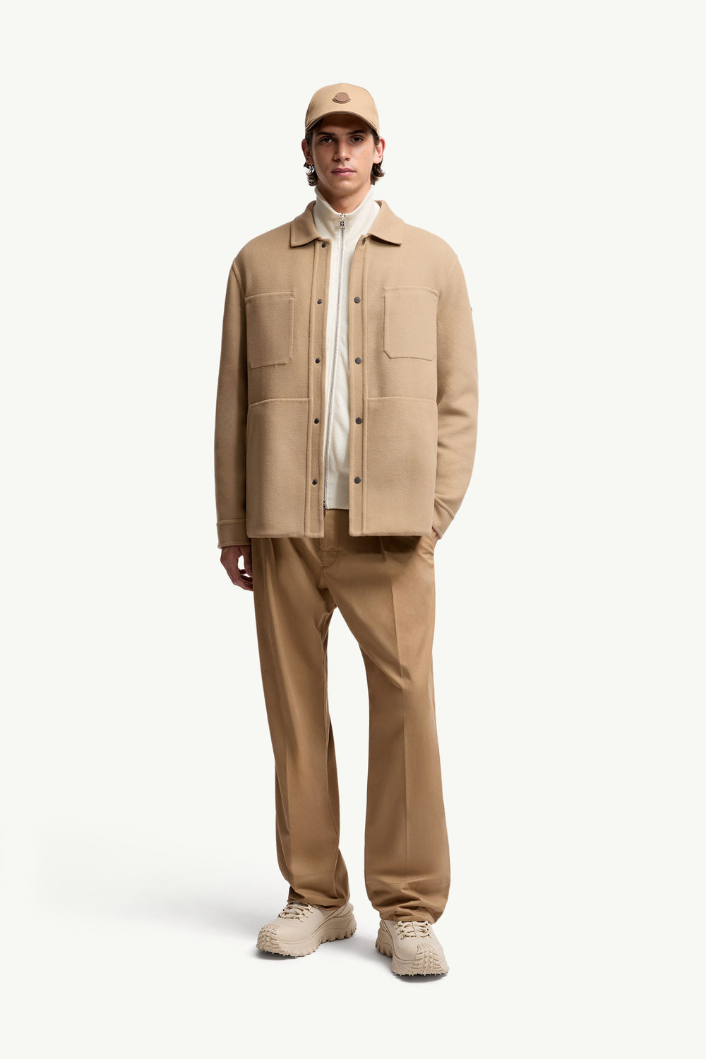 Tagnit Reversible Wool Shirt Jacket Men Brown Moncler 0