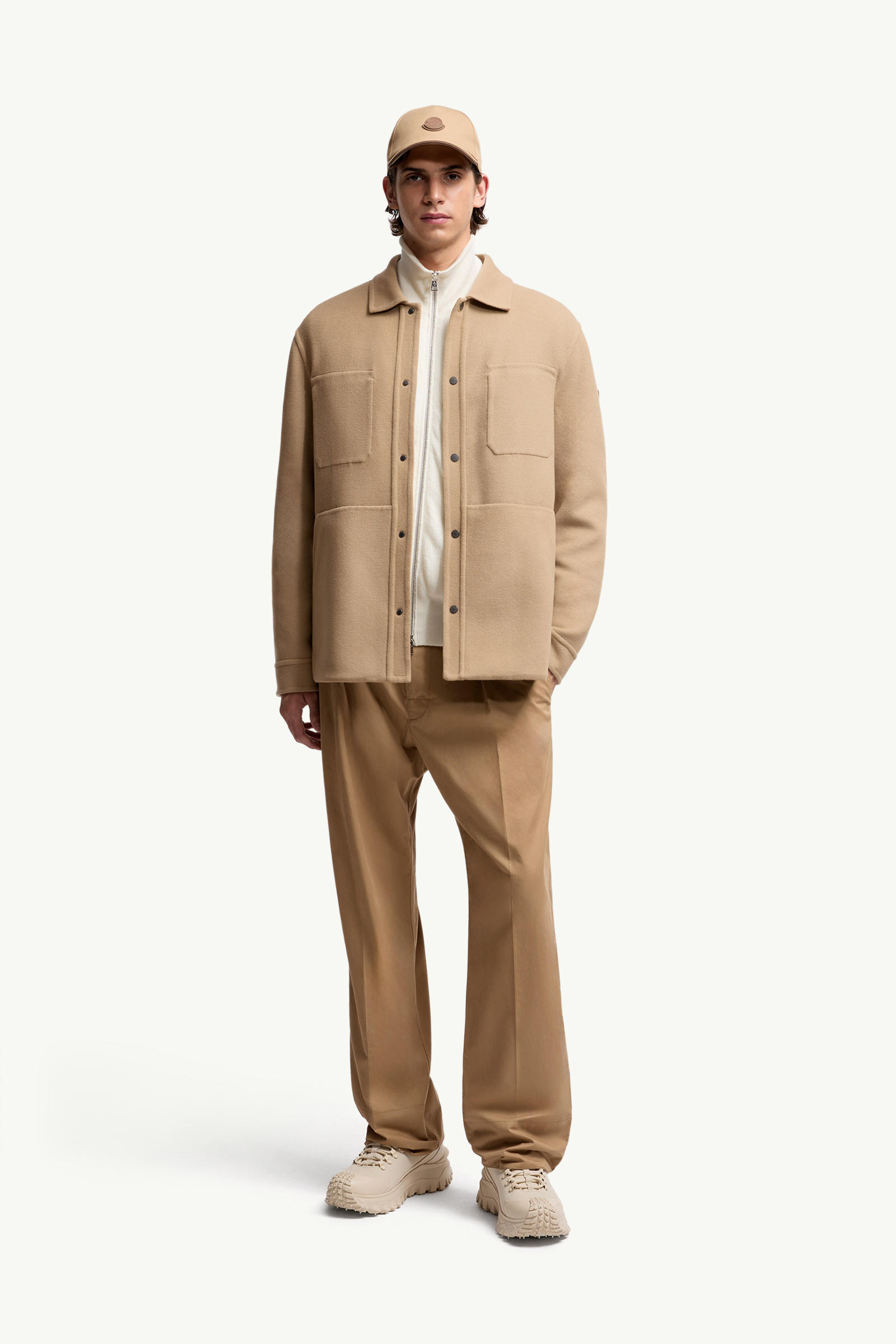 Tagnit Reversible Wool Shirt Jacket Men Brown Moncler 0