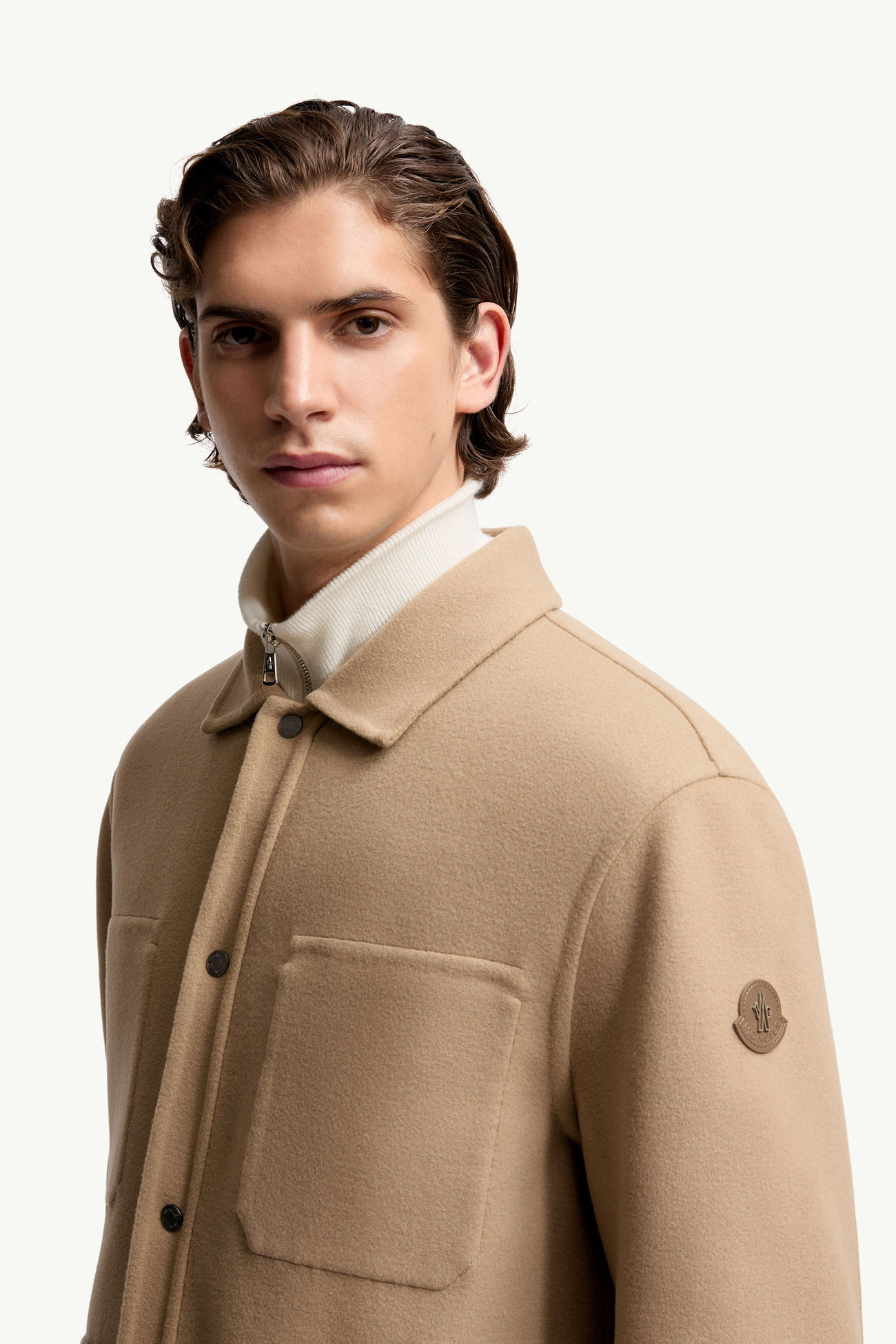 Chaqueta camisera de lana reversible Tagnit Hombre Marrón Moncler 1