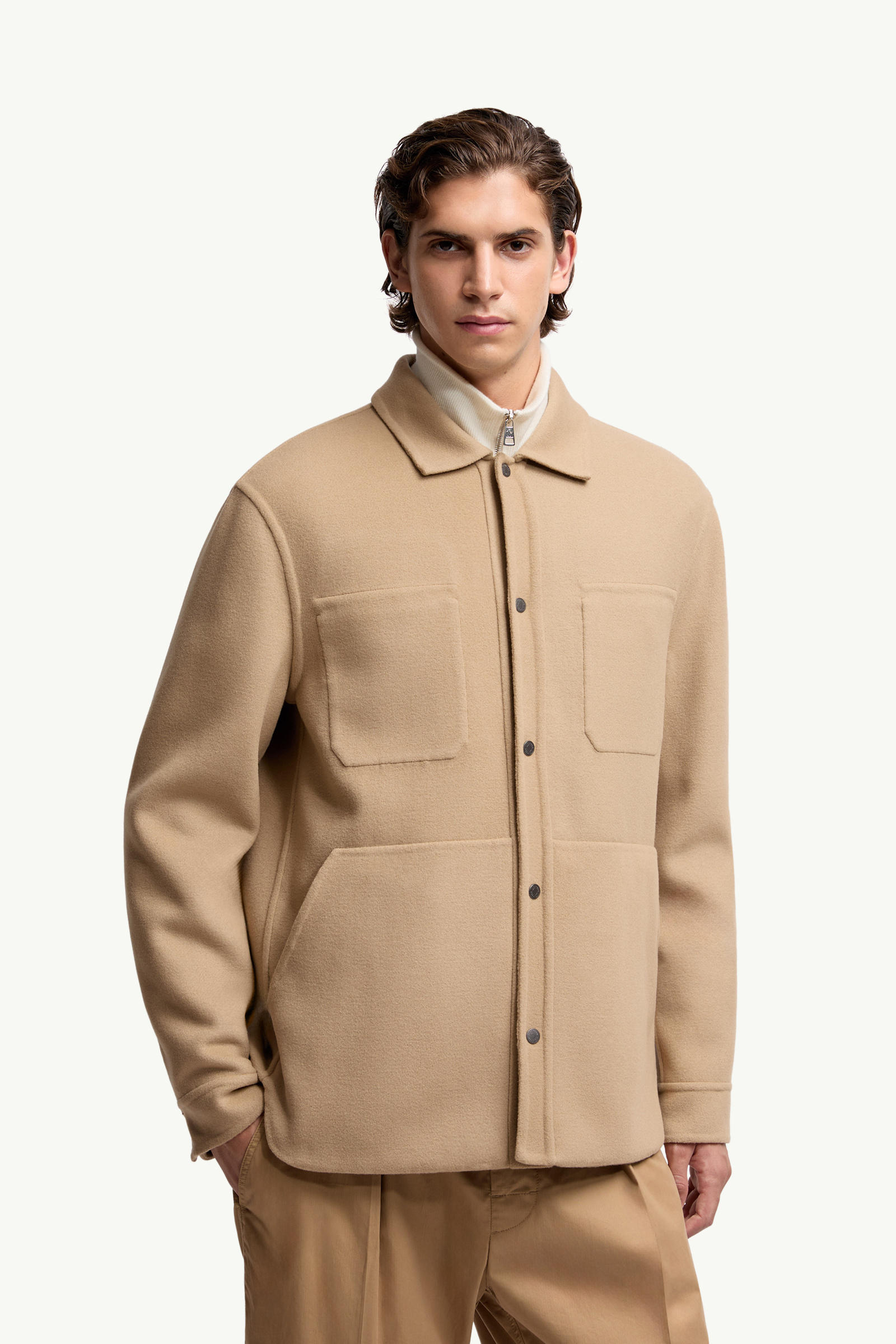 Tagnit Reversible Wool Shirt Jacket Men Brown Moncler 3