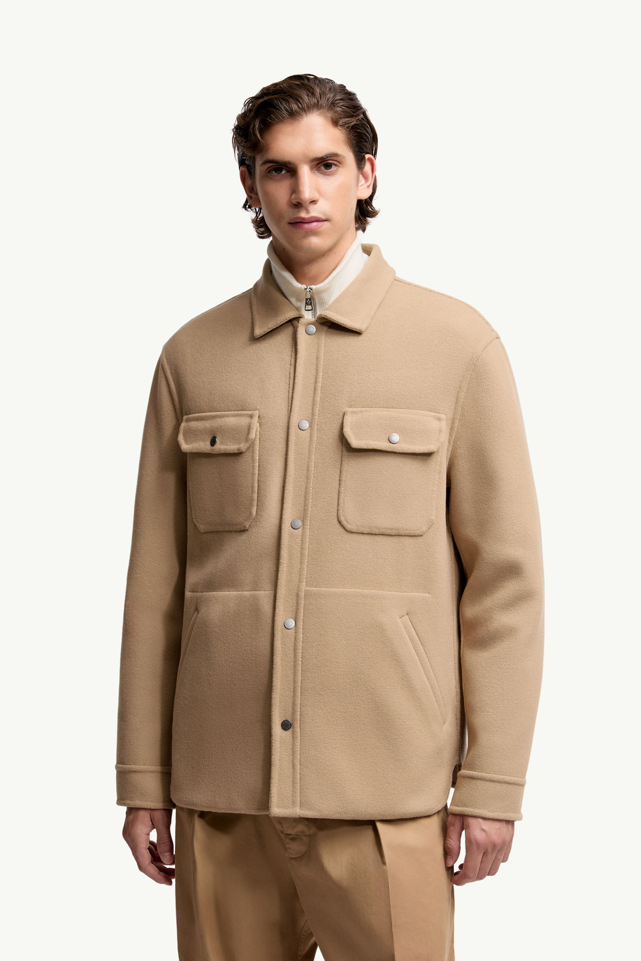 Tagnit Reversible Wool Shirt Jacket Men Beige Moncler 5