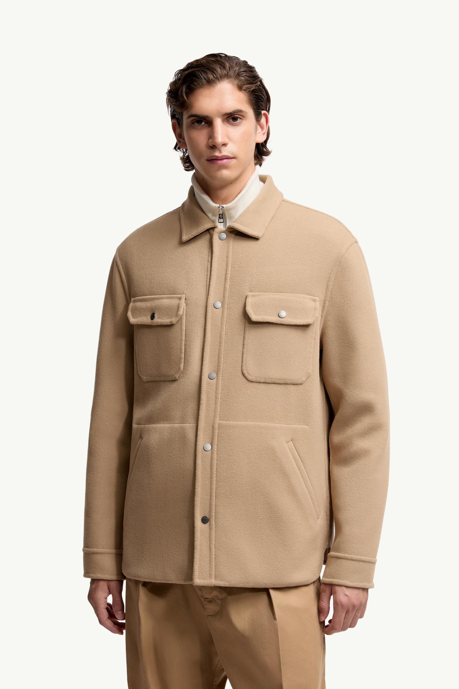 Tagnit Reversible Wool Shirt Jacket Men Brown Moncler 5