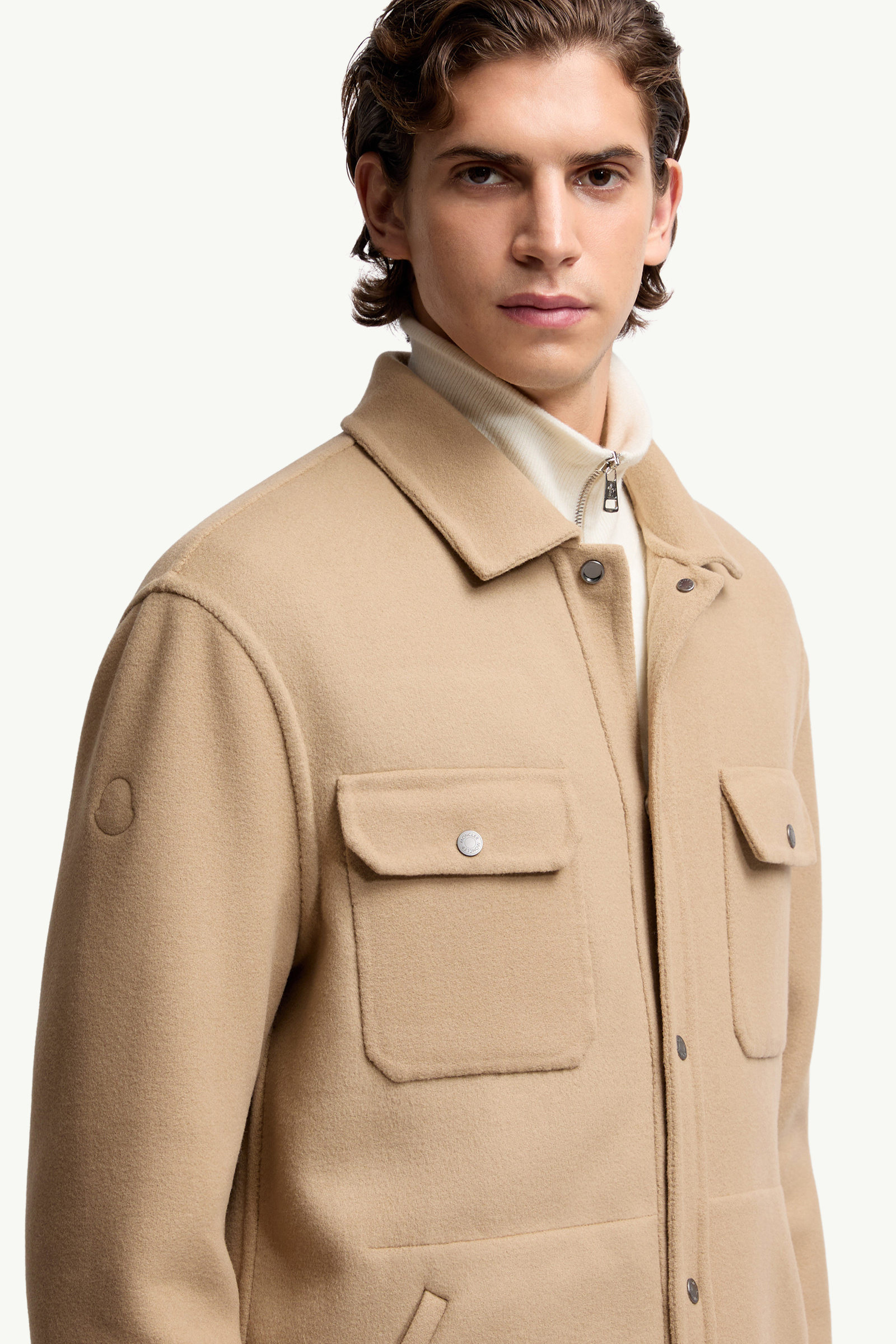 Tagnit Reversible Wool Shirt Jacket Men Brown Moncler 6