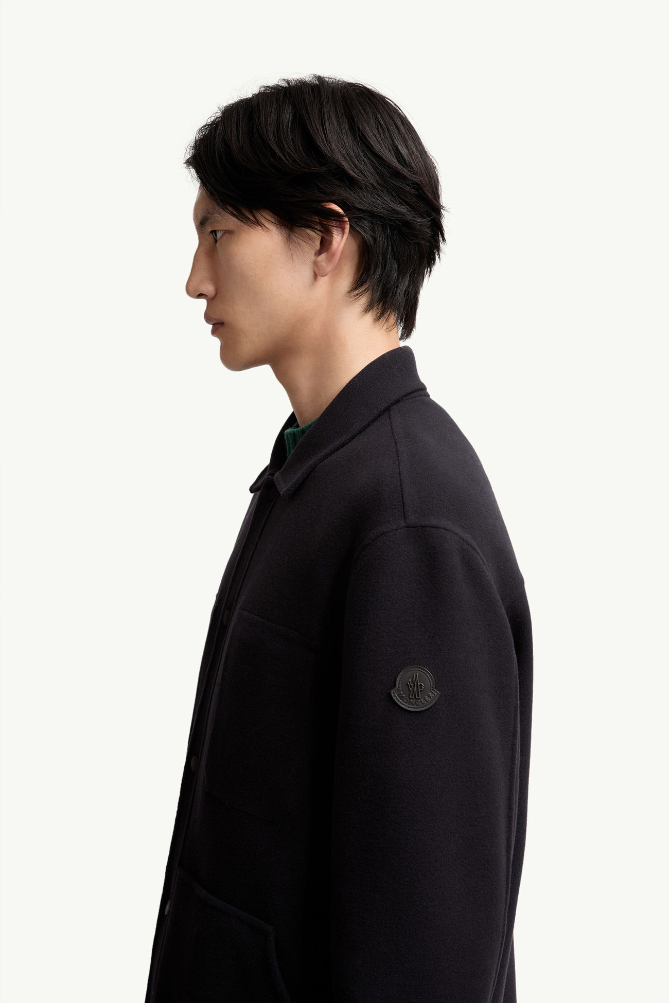 Veste-chemise réversible en laine Tagnit Hommes Bleu marine Moncler 1