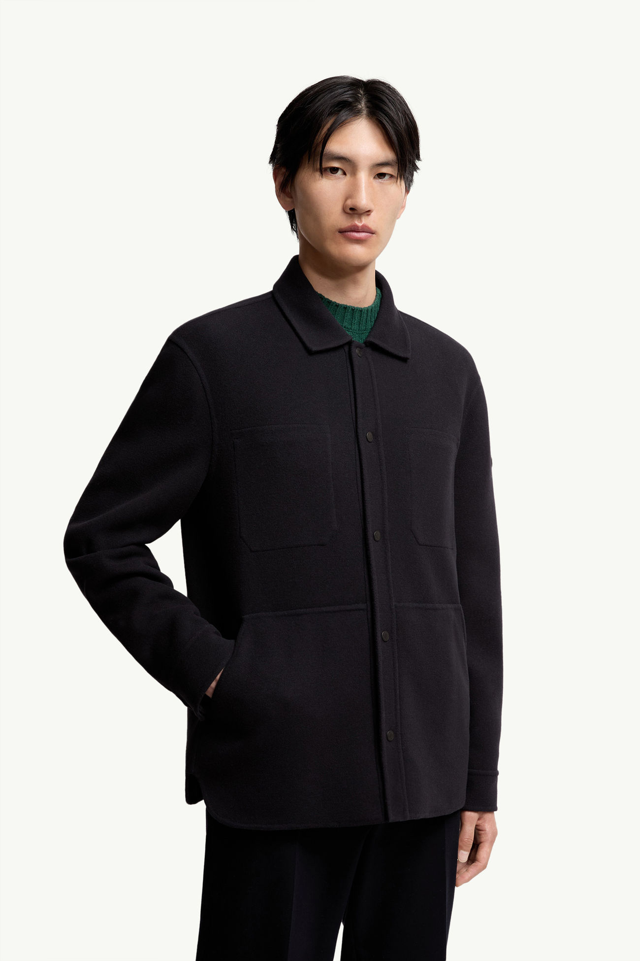 Tagnit Reversible Wool Shirt Jacket Men Navy Blue Moncler 3