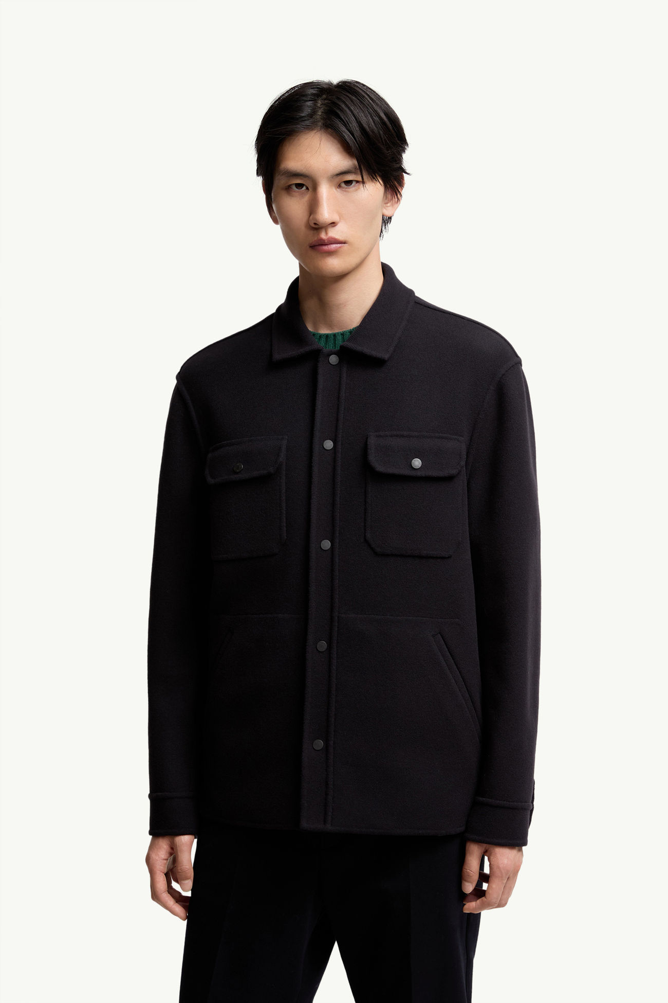 Tagnit男士双面羊毛衬衫式夹克外套 男士 海军蓝色 Moncler 5