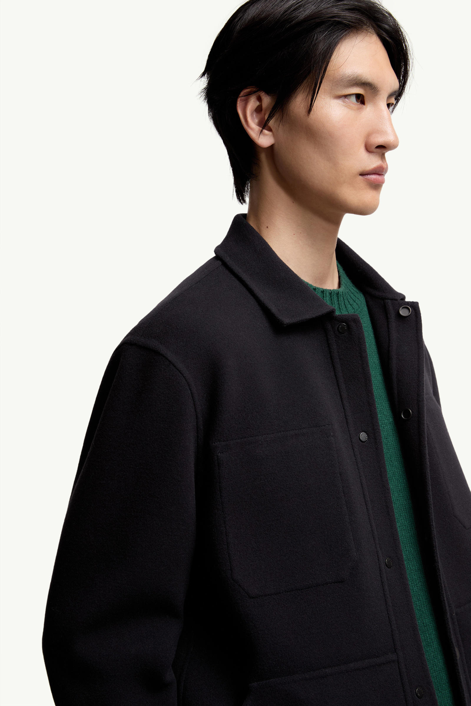 Tagnit Reversible Wool Shirt Jacket Men Navy Blue Moncler 7