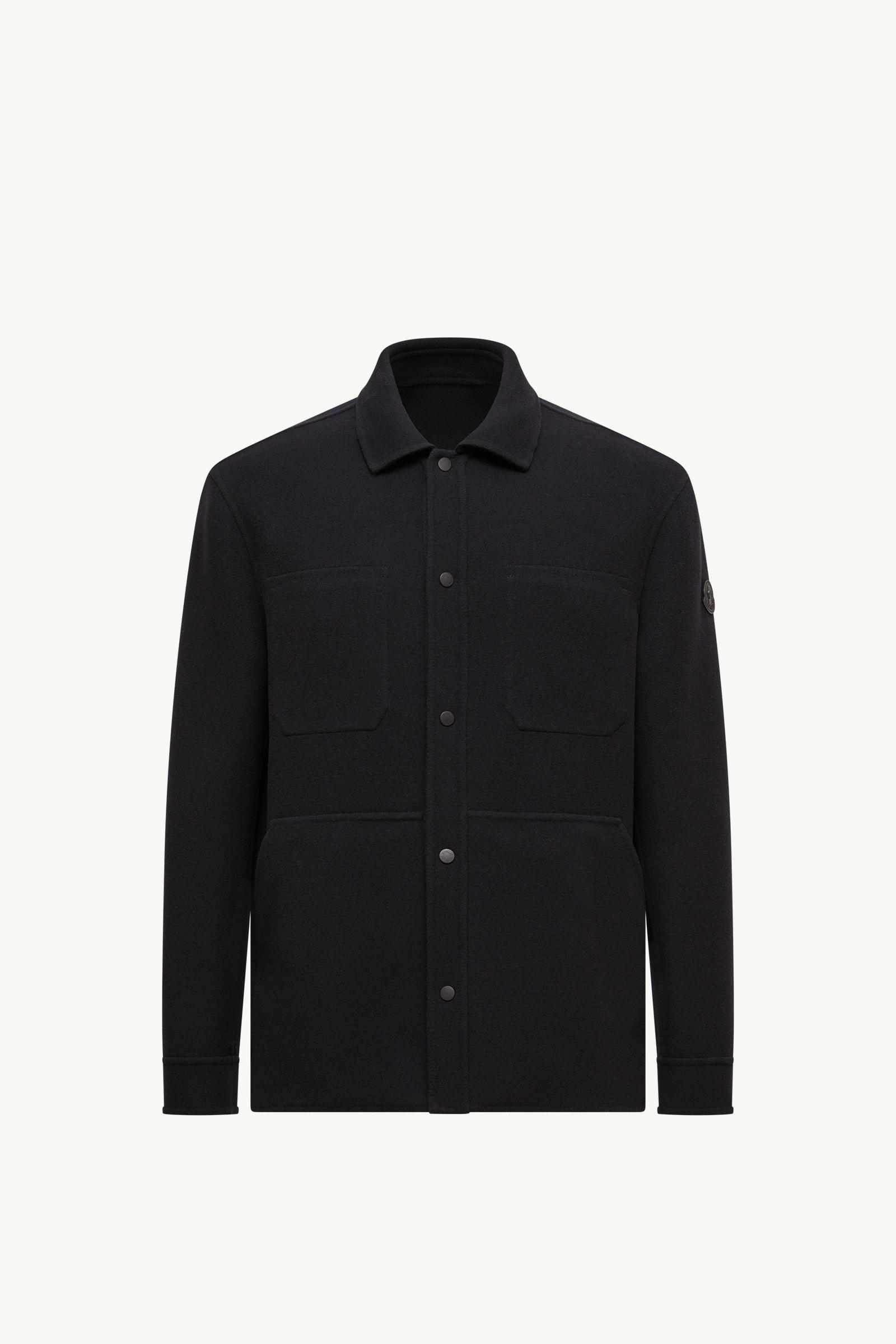Navy Blue Tagnit Reversible Wool Shirt Jacket - Shirt Jackets for