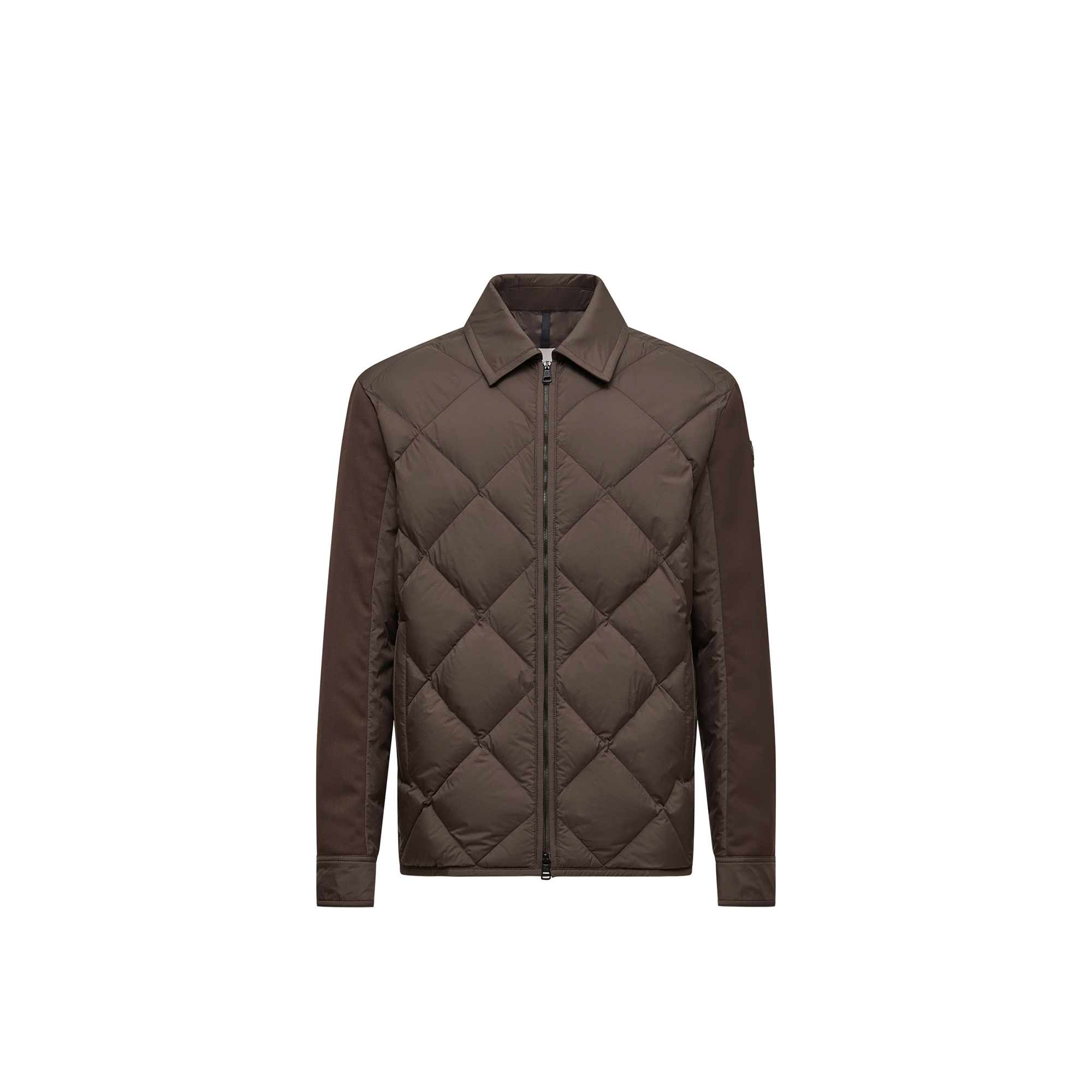 MONCLER COLLECTION Men's Down Shirt Jacket - Brown - Size 2