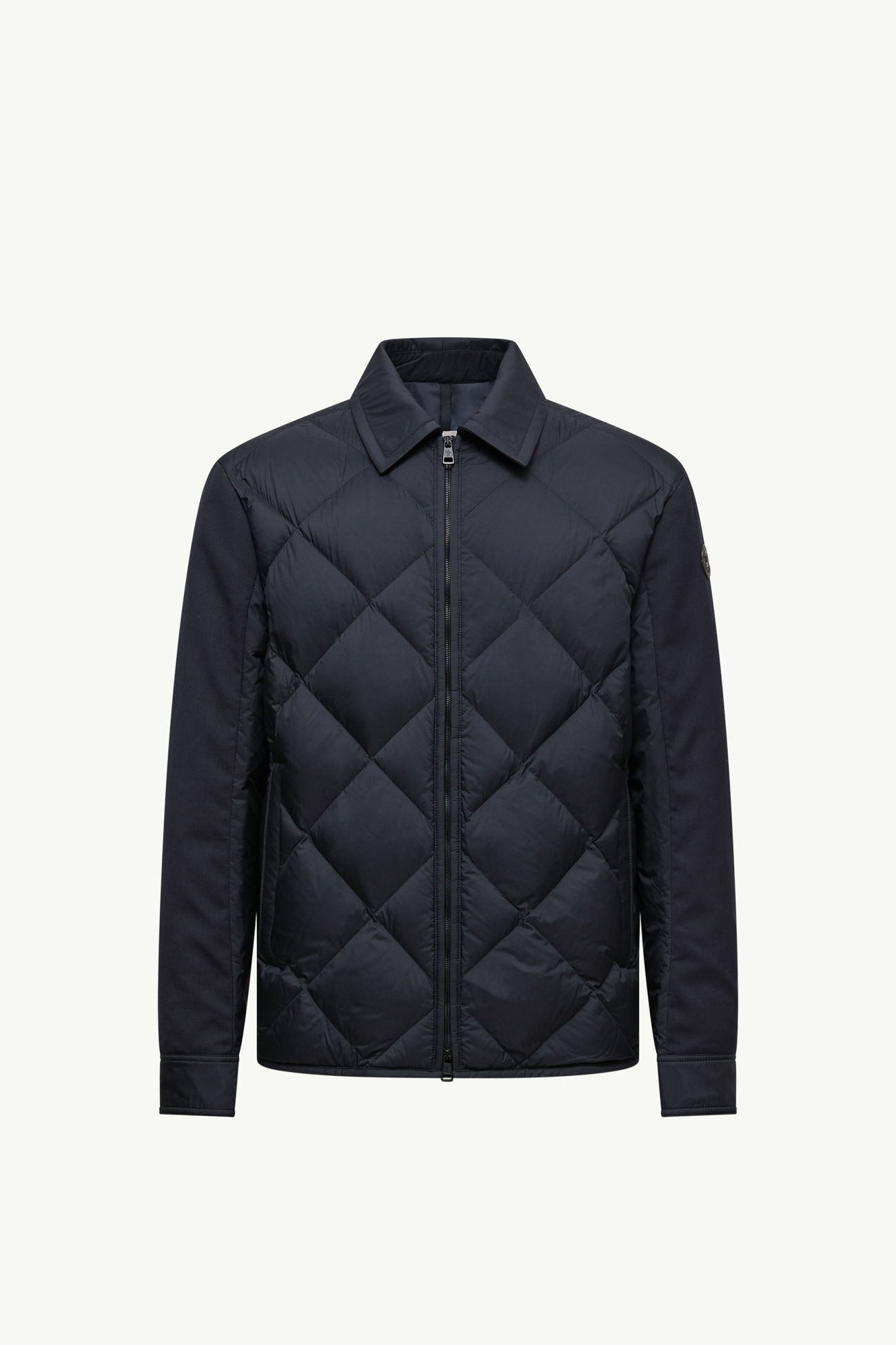ブルー Aiguille ダウンシャツジャケット : ショートダウンジャケット 