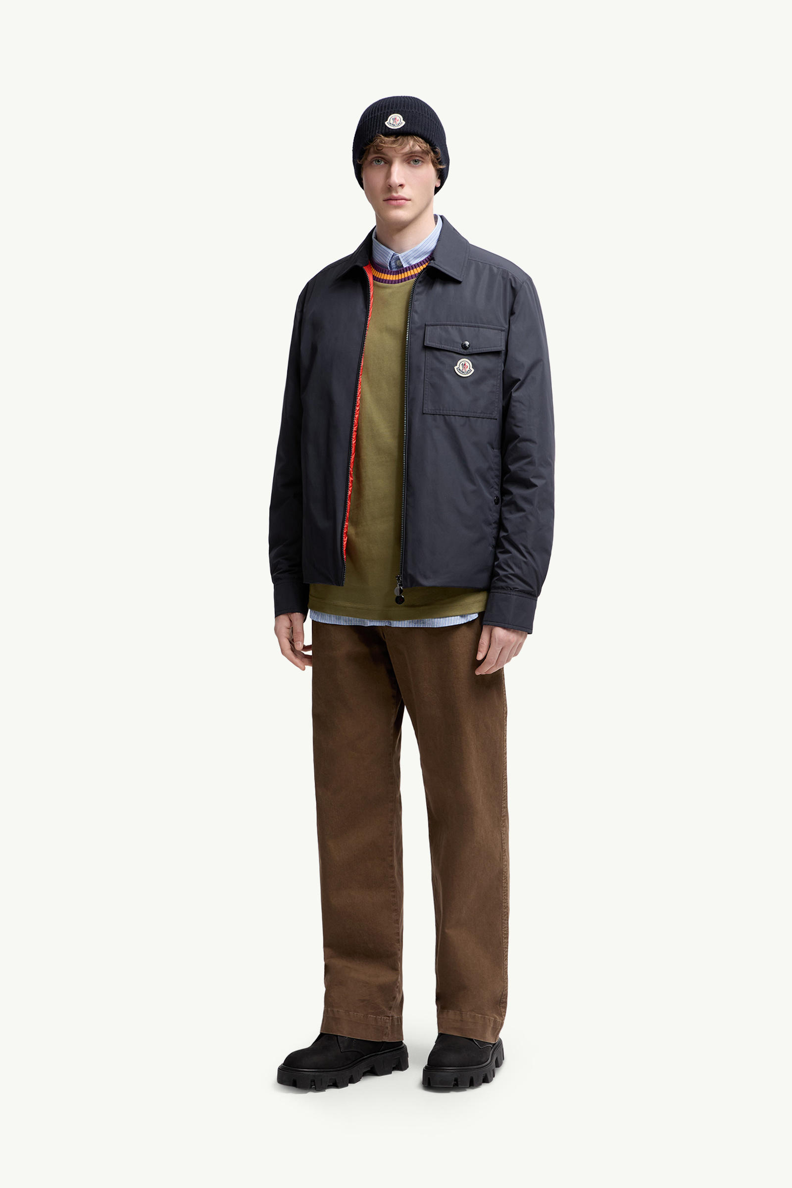 Vigeon Down Shirt Jacket Men Blue Moncler 0