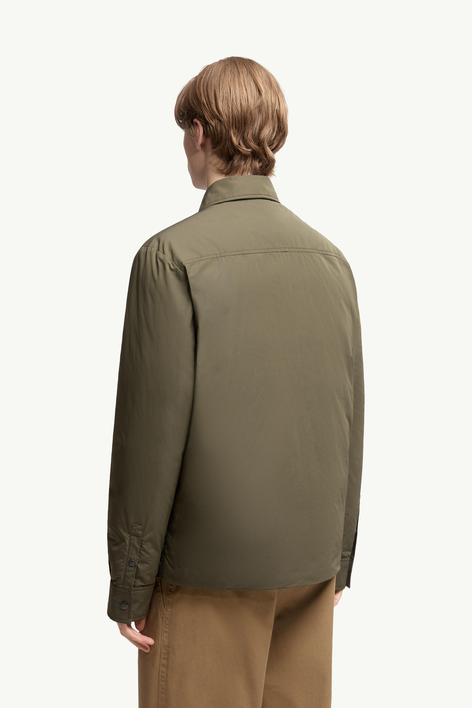 Vigeon Down Shirt Jacket Men Olive Green Moncler 4