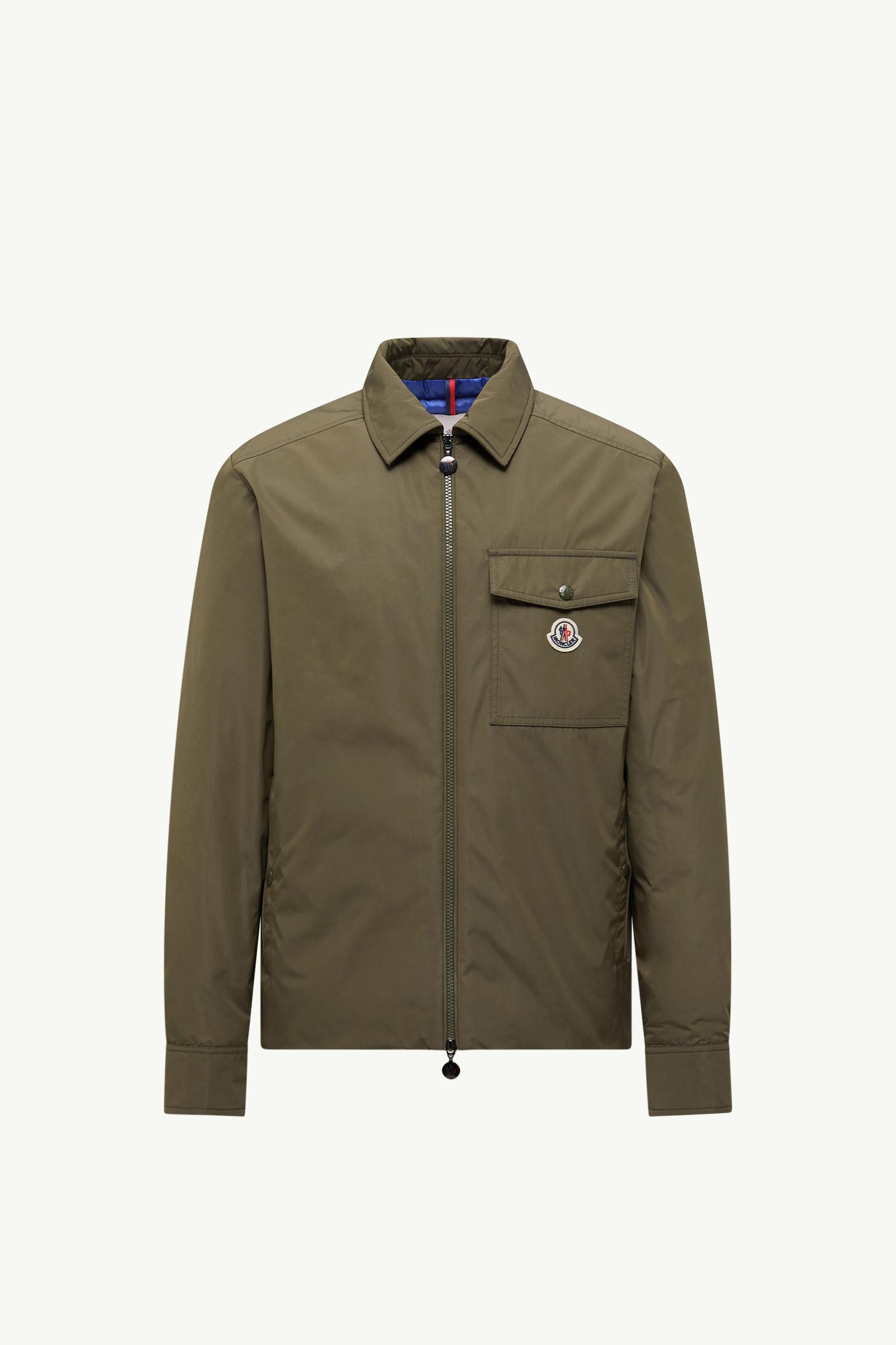 フード付きオリーブグリーンジャケット MONCLER ナイロンジャケット 