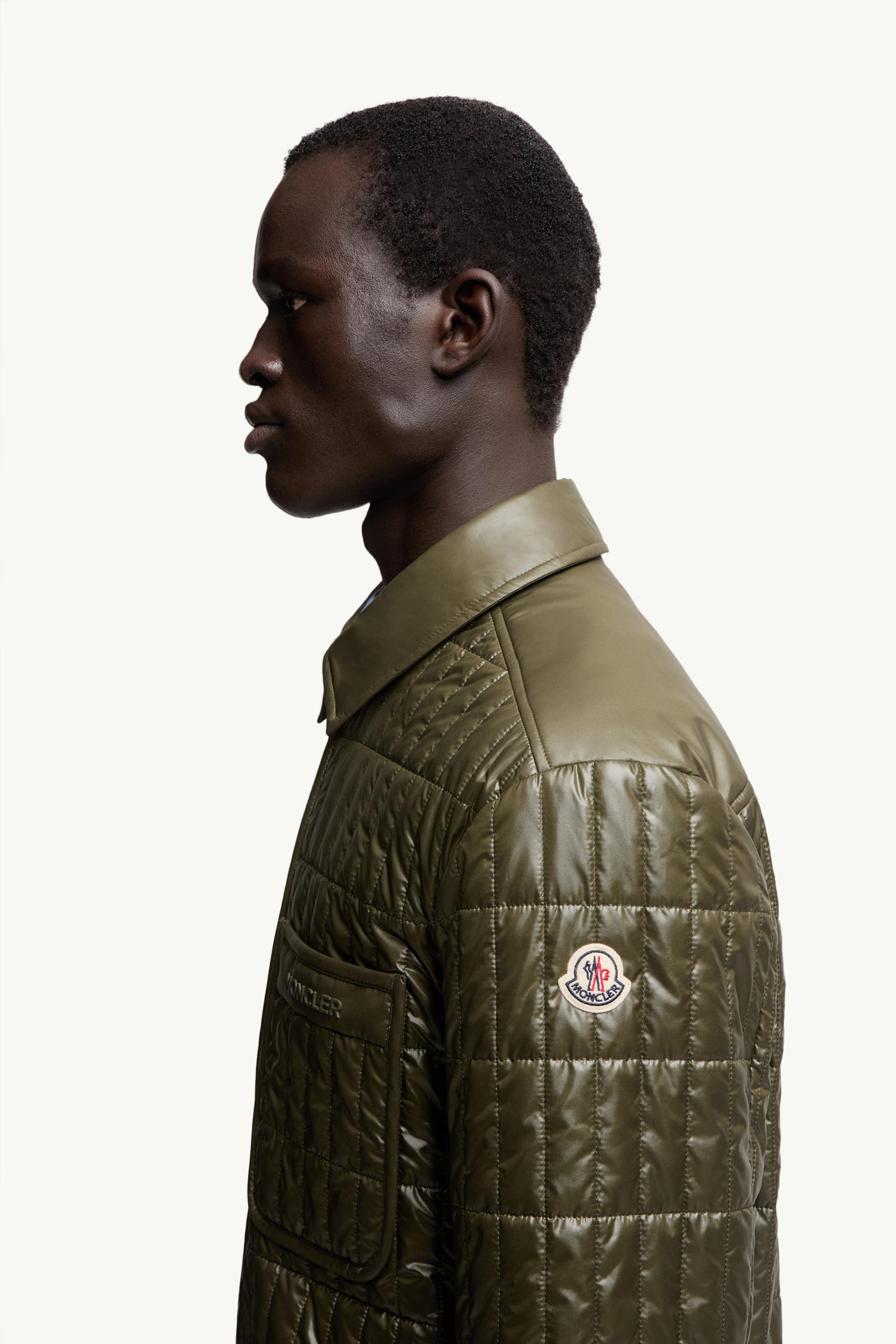 Veste-chemise à matelassage vertical Madiere Hommes Vert Olive Moncler 1