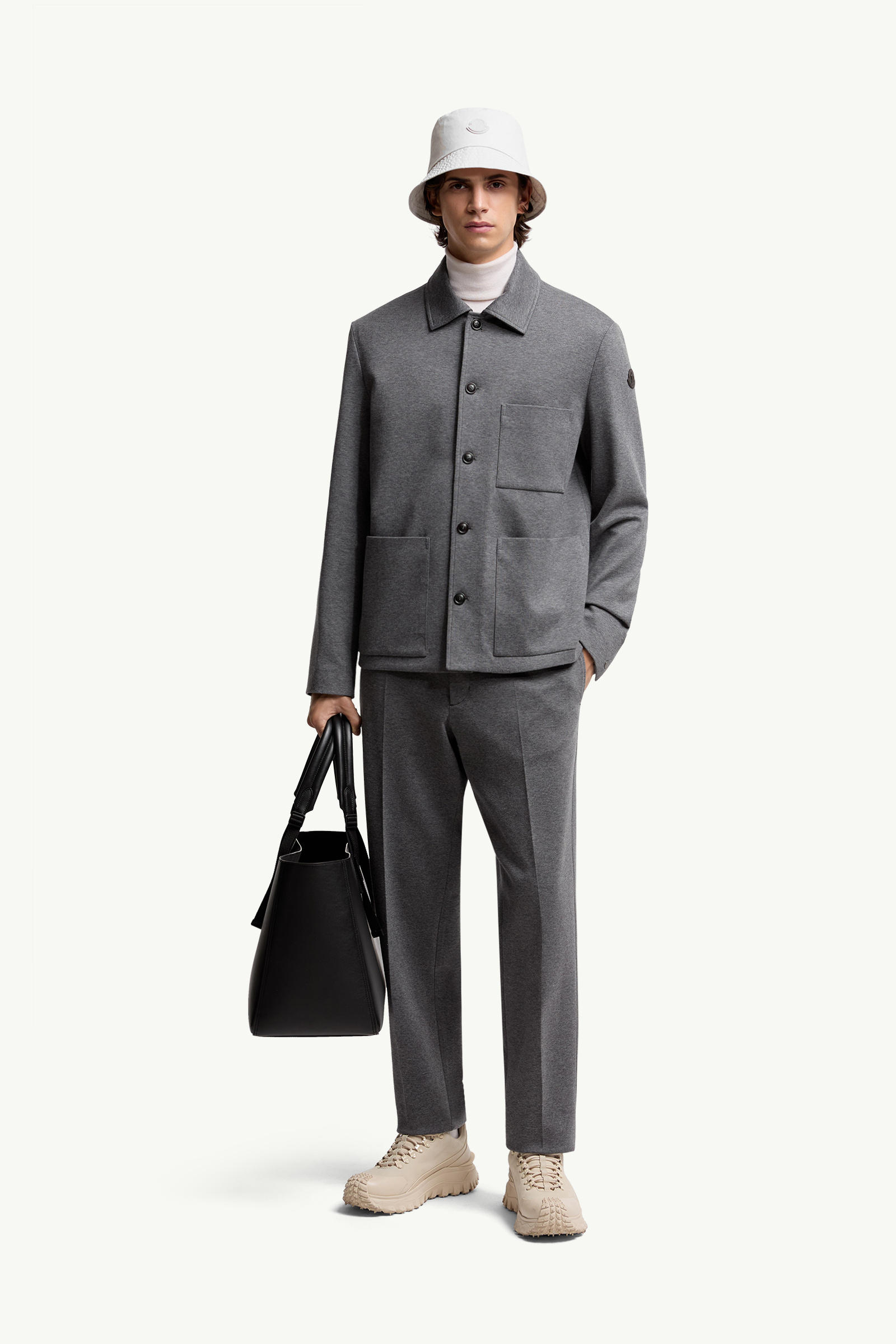 Cabalian Shirt Jacket Men Gray Moncler 0