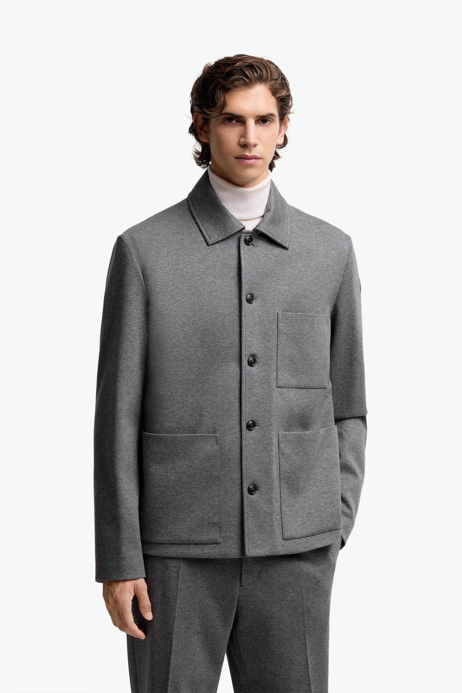 Cabalian Shirt Jacket Men Gray Moncler 3