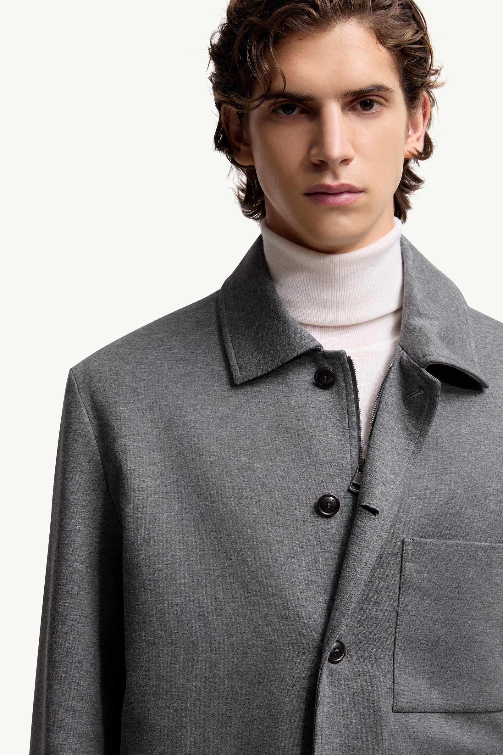 Grey Cabalian Shirt Jacket - Shirt Jackets for Men | Moncler US