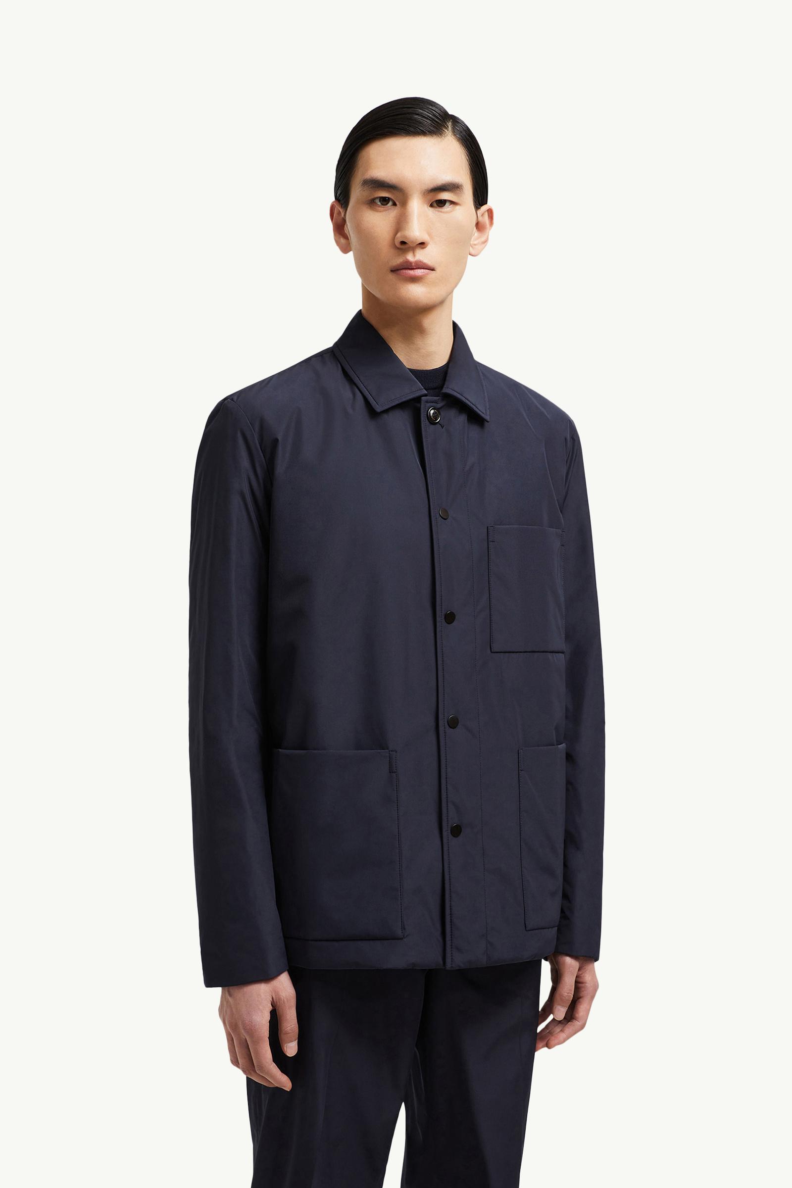 Royal Blue Cougourde Down Shirt Jacket - Short Down Jackets