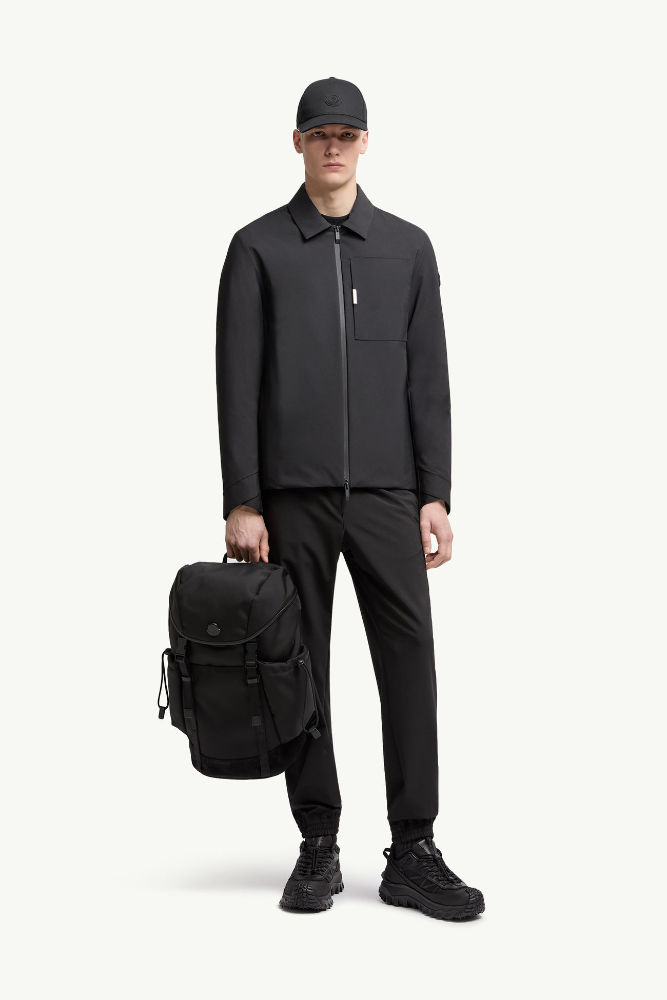 Chaqueta camisera con plumón Monarde Hombre Negro Moncler 0