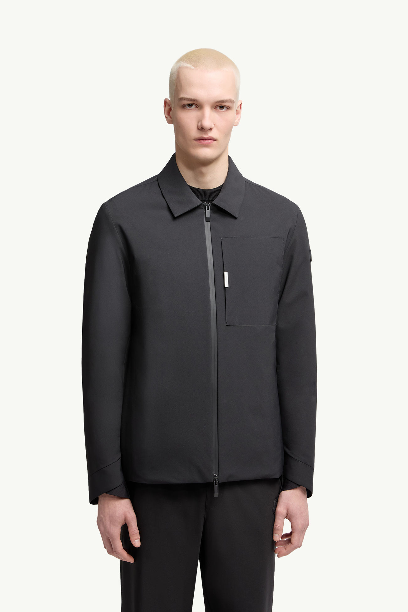 Monarde男士羽绒衬衫式夹克外套 男士 黑色 Moncler 3