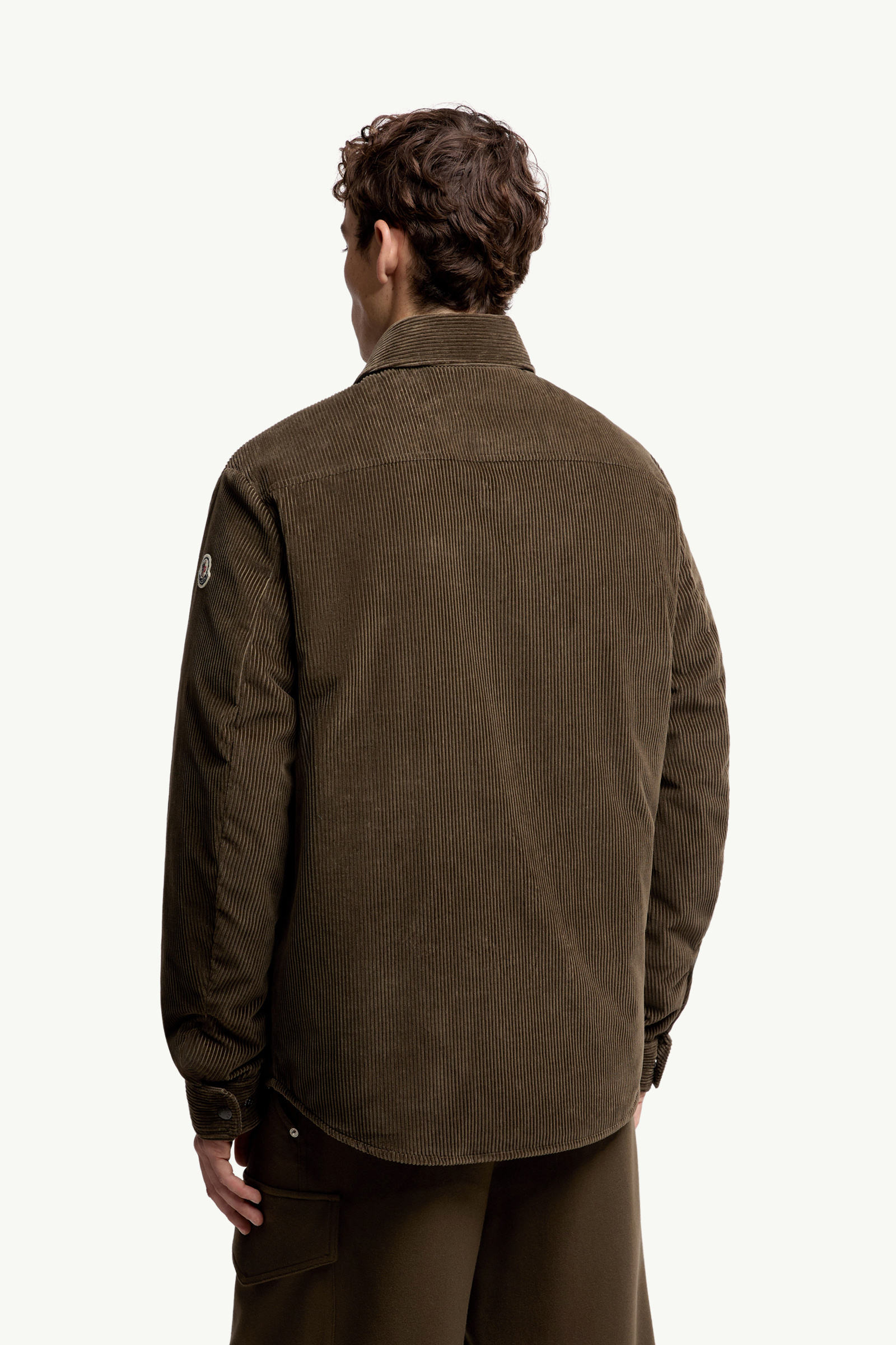 Ambroisie Corduroy Down Shirt Jacket Men Brown Moncler 4