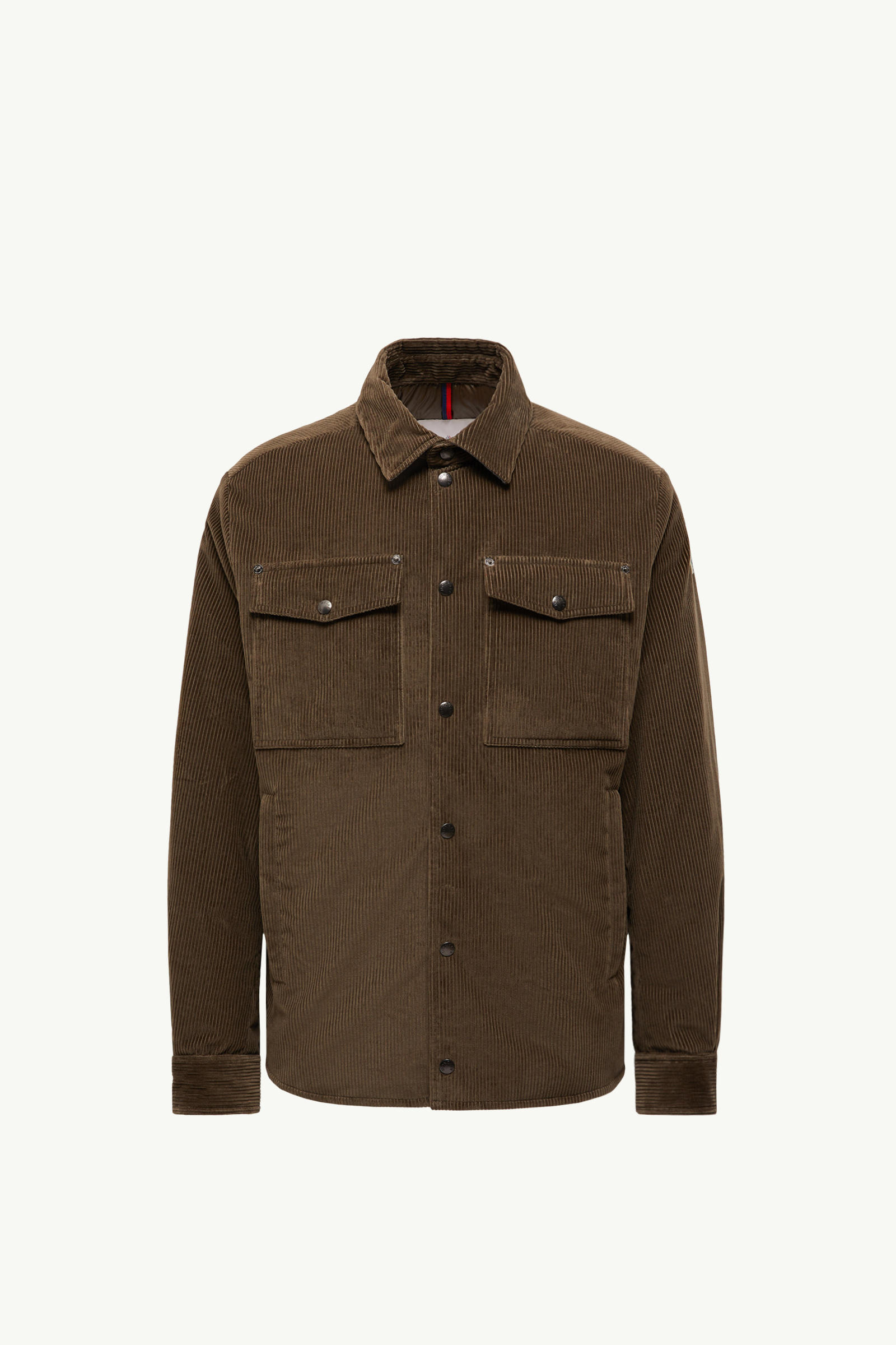 Ambroisie Corduroy Down Shirt Jacket Men Brown Moncler 2