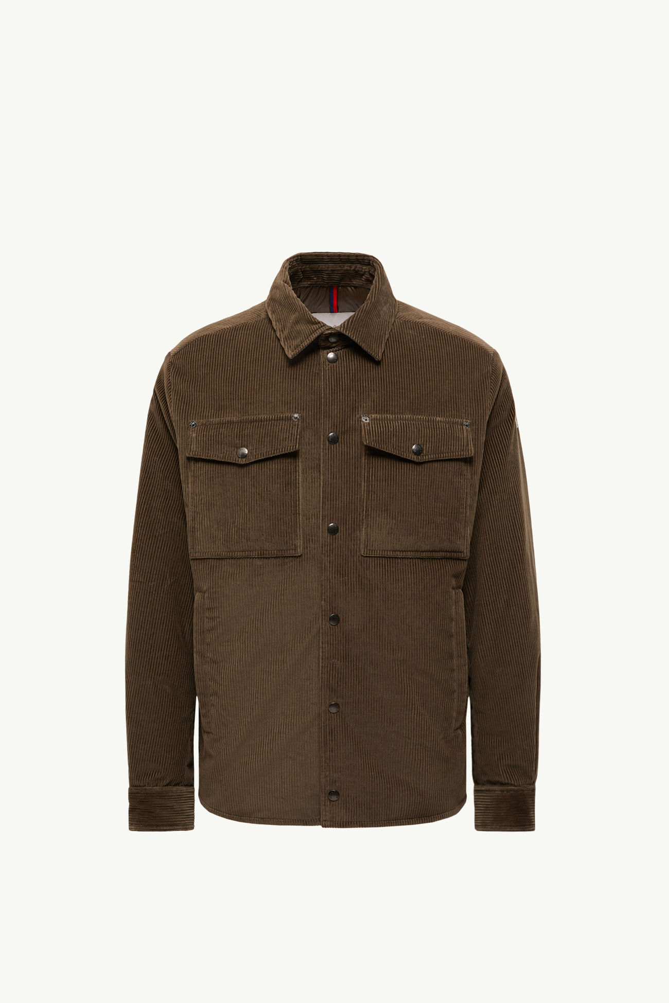 Veste-chemise matelassée Ambroisie en velours côtelé Hommes Marron Moncler 2