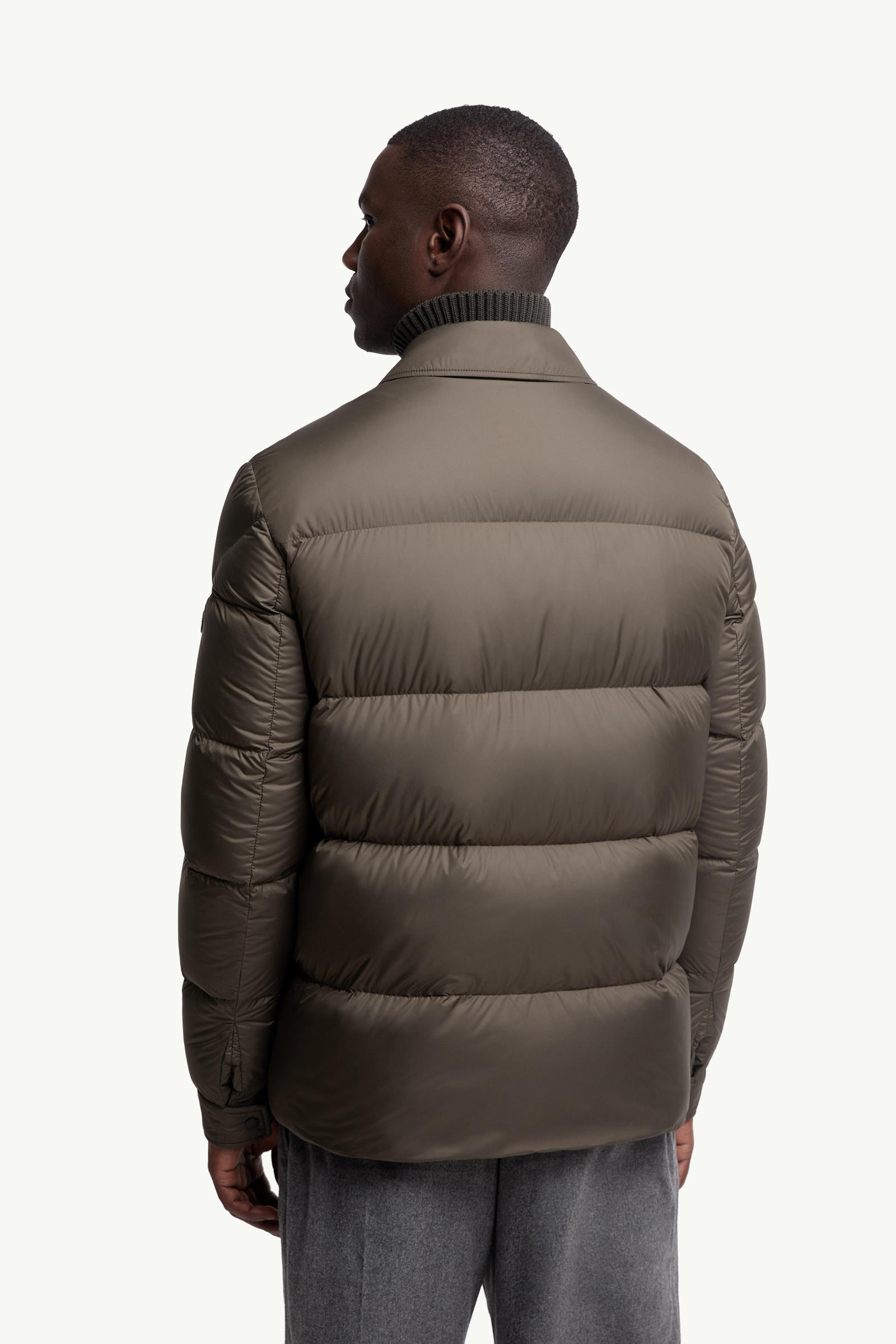 Giacca camicia imbottita Pres Uomo Verde Oliva Moncler 4