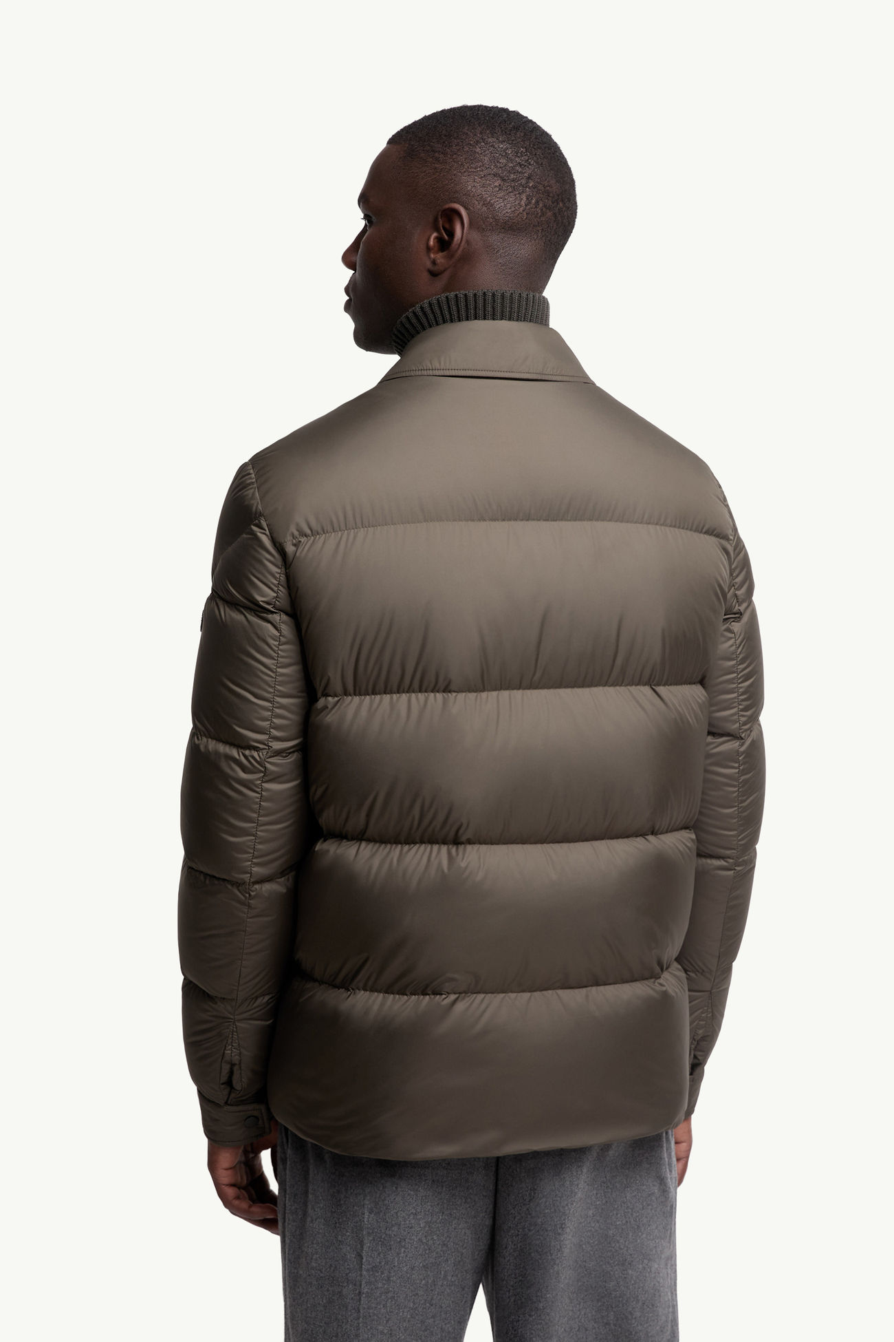 Pres 다운 셔츠 재킷 남성 올리브 그린 Moncler 4