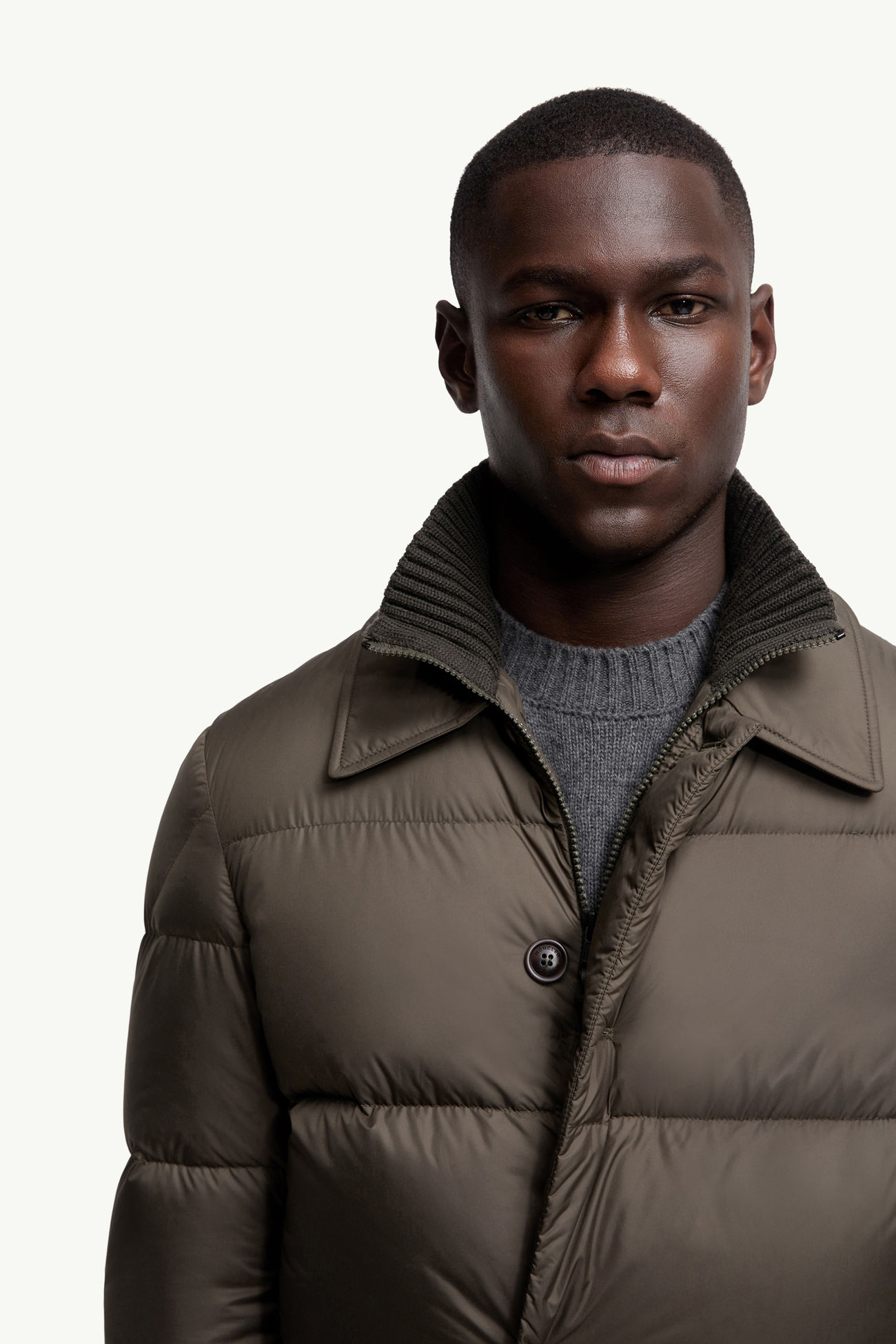 Pres 다운 셔츠 재킷 남성 올리브 그린 Moncler 5