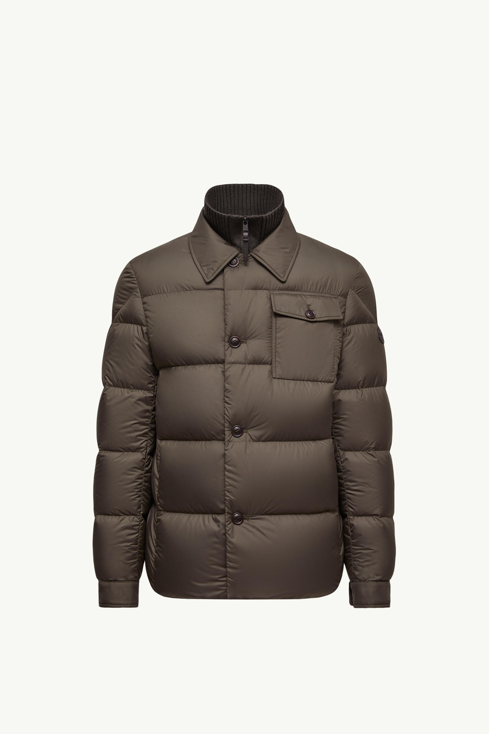 Giacca camicia imbottita Pres Uomo Verde Oliva Moncler 2