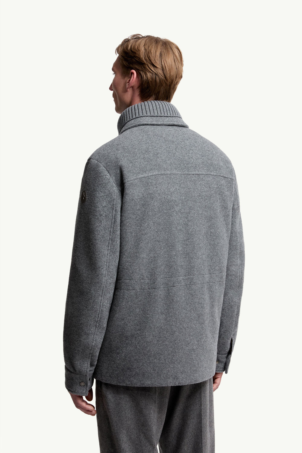Chaqueta camisera con plumón de lana Germain Hombre Gris Moncler 4
