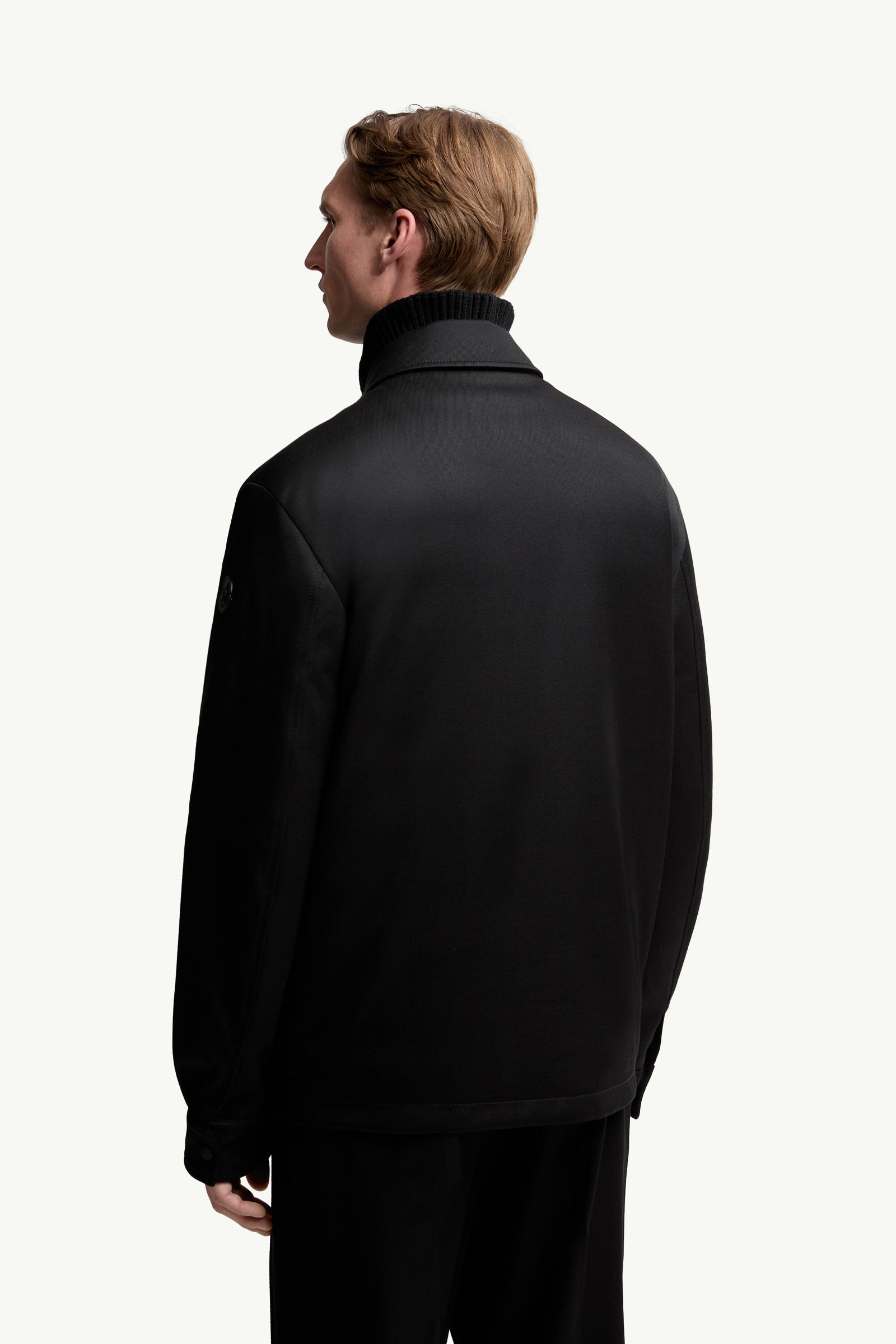 Malte Wool Down Shirt Jacket Men Black Moncler 4