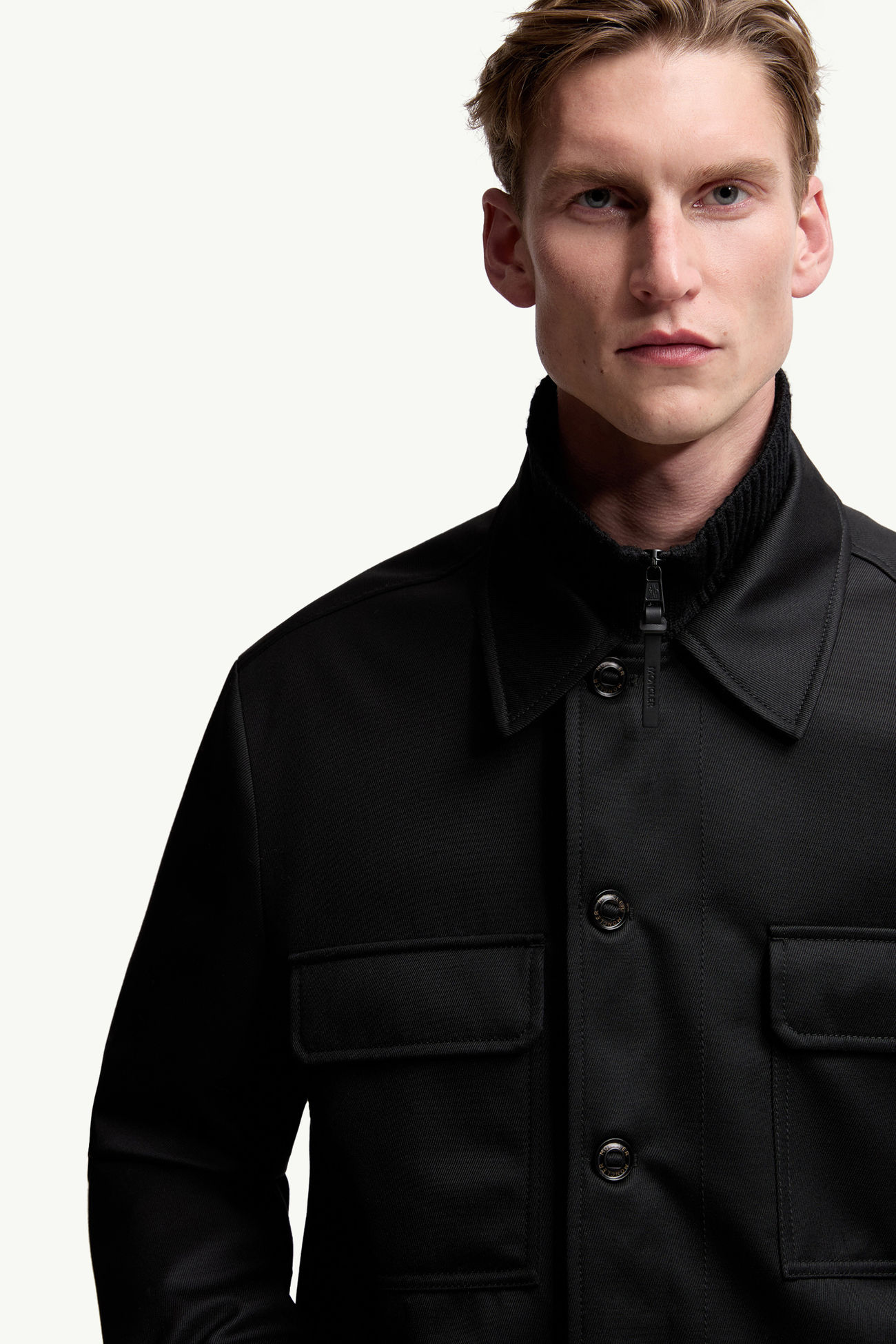 Malte Wool Down Shirt Jacket Men Black Moncler 5