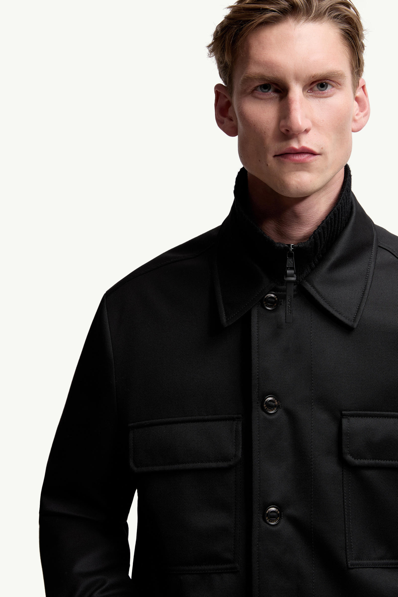 Malte Wool Down Shirt Jacket Men Black Moncler 5