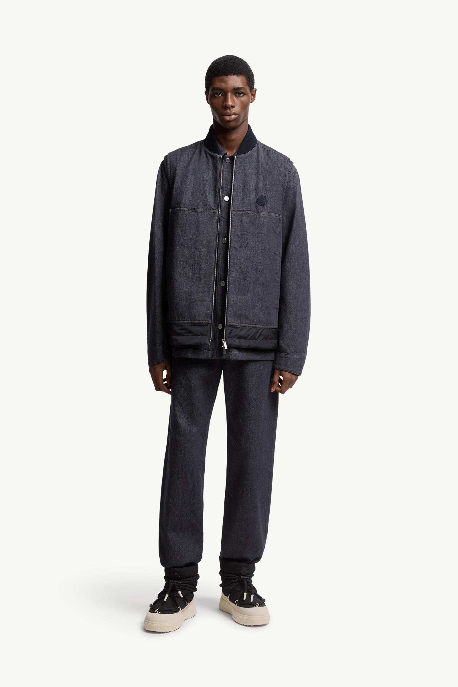 Straight Leg Jeans Men Denim Blue Moncler 0
