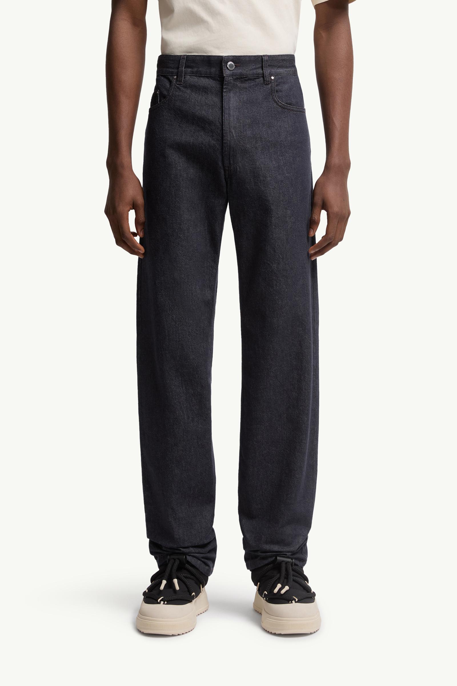 デニム・ジーパン MONCLER Jeans Denim Blue Straight Leg Jeans - Pants & Shorts for Men