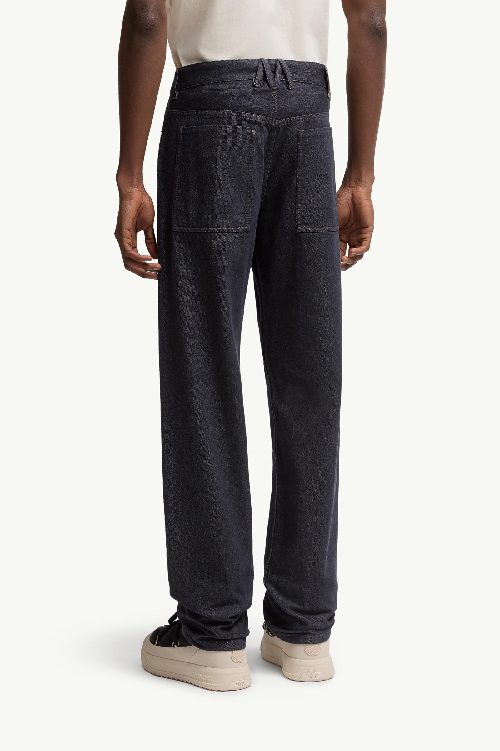 Straight Leg Jeans Men Denim Blue Moncler 4
