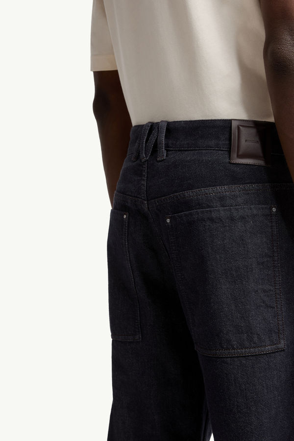 Straight Leg Jeans Men Denim Blue Moncler 5