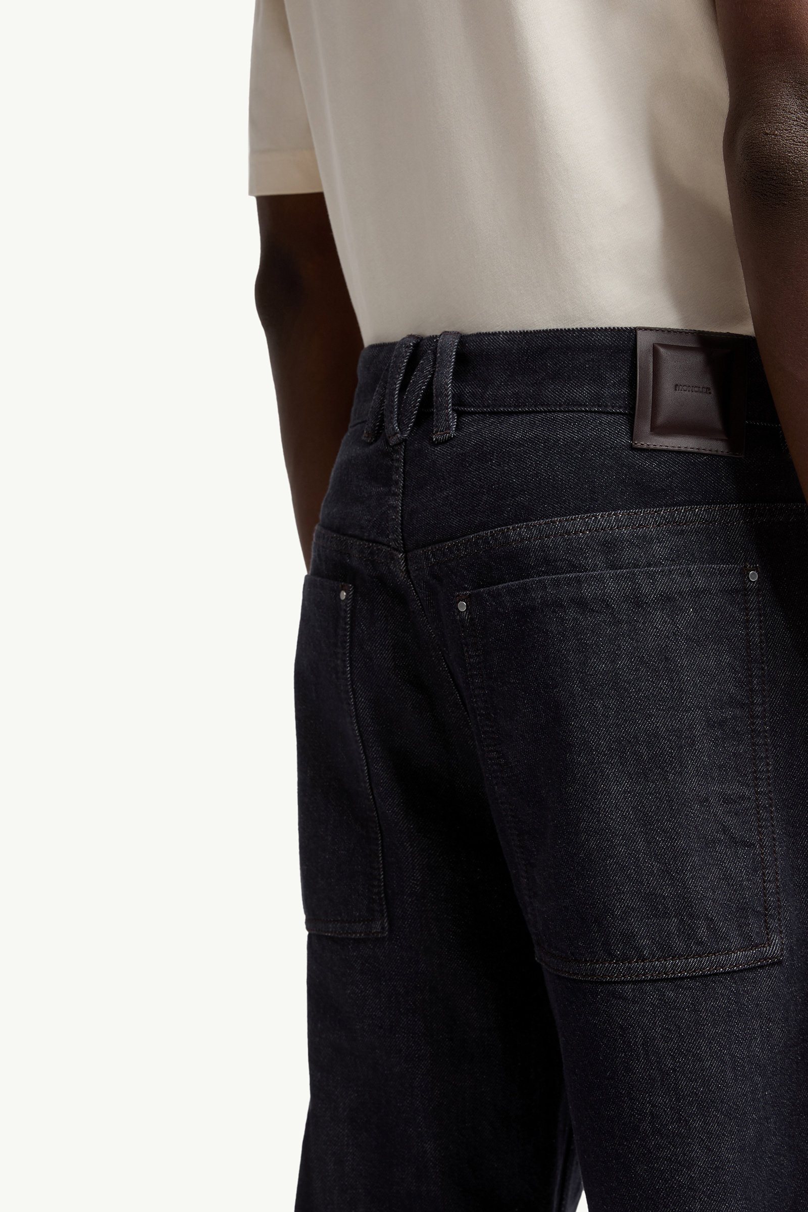 Straight Leg Jeans Men Denim Blue Moncler 5