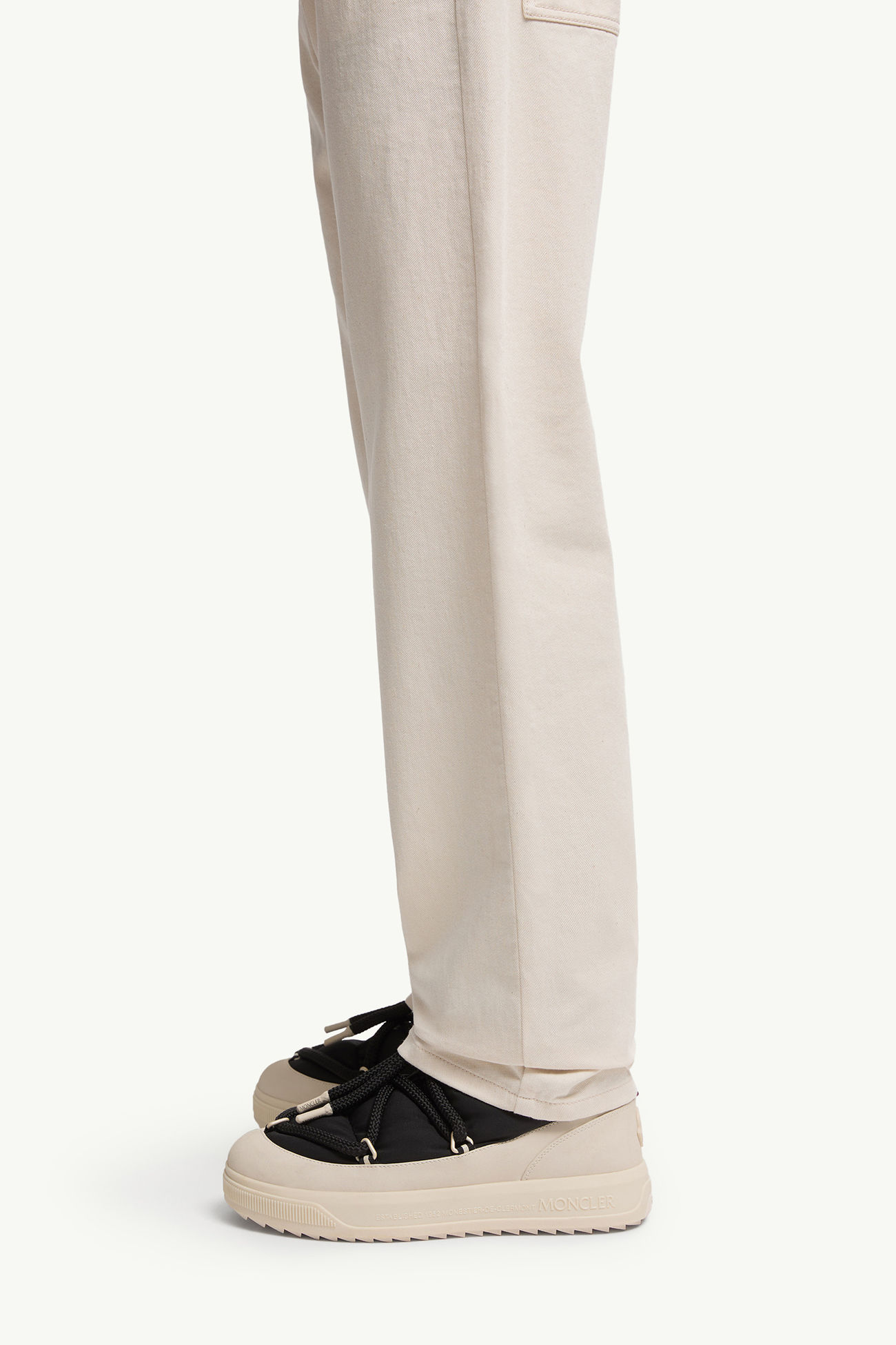 Jeans a gamba dritta Uomo Bianco Avorio Moncler 1