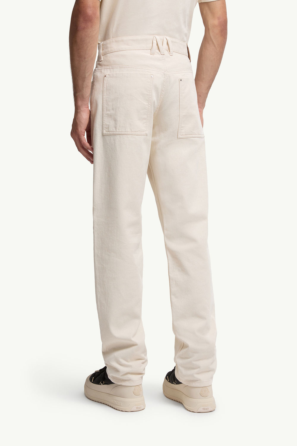 Jeans mit geradem Bein Herren Weiß-Elfenbein Moncler 4