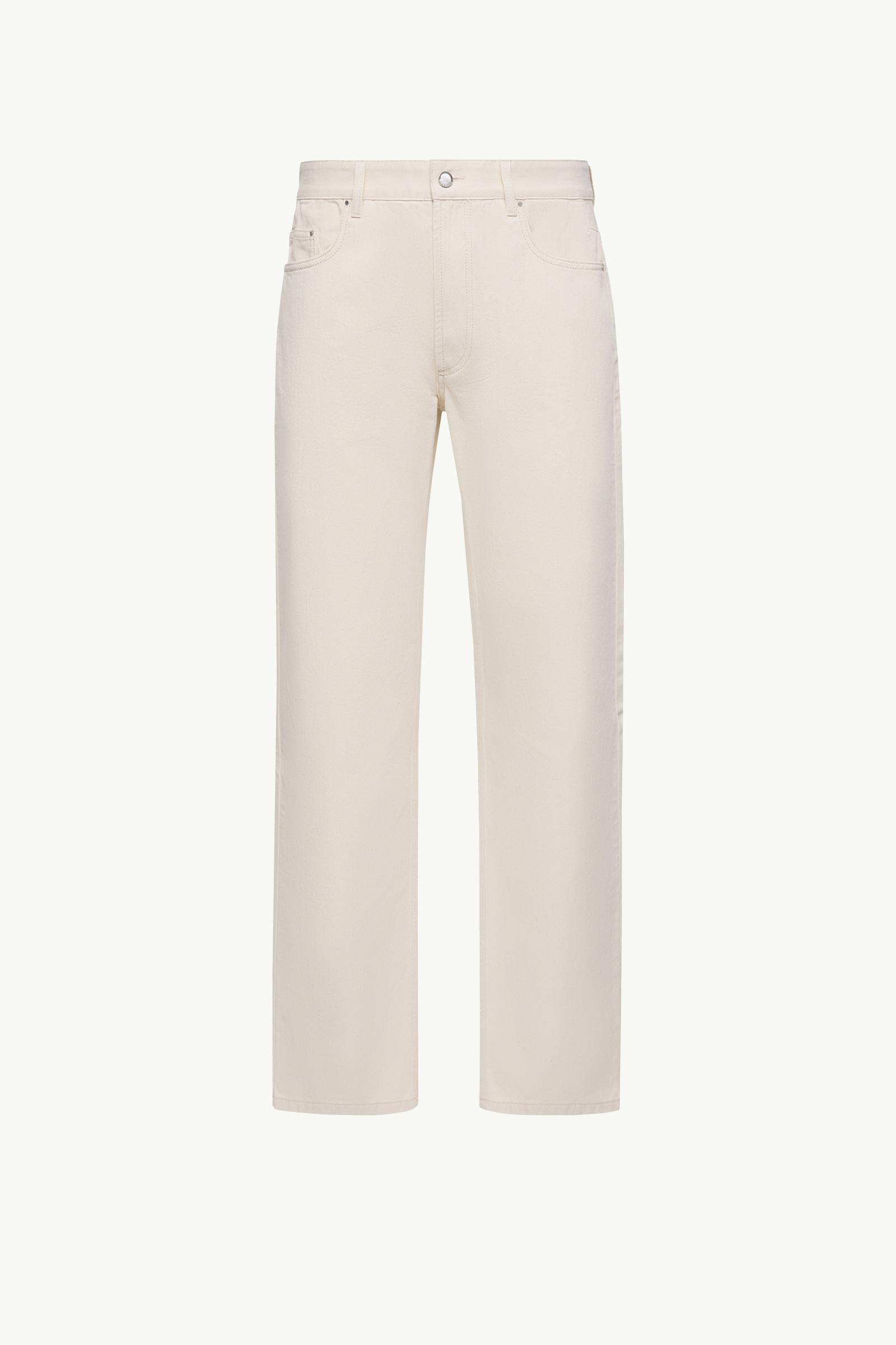 ホワイトアイボリー ジーンズ : パンツ＆ショーツ 向けの メンズ