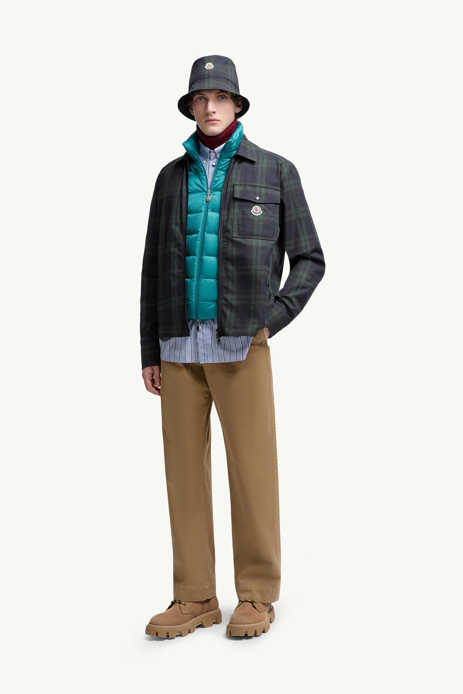 Pantalon en gabardine de coton Hommes Beige Moncler 0