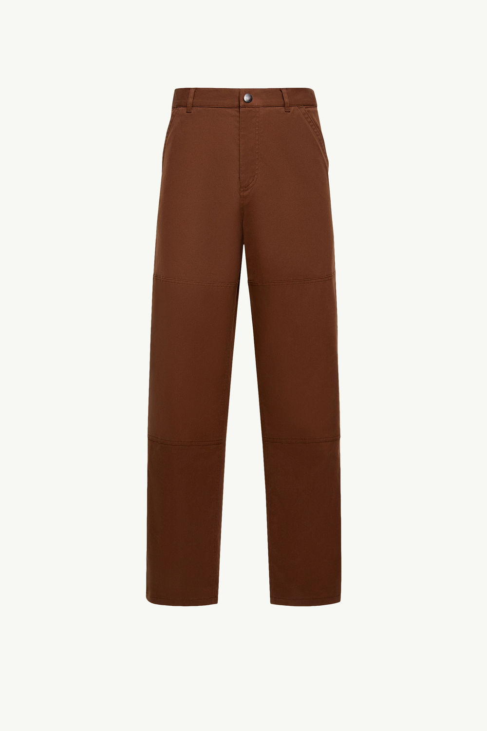 Cotton Gabardine Trousers Men Brown Moncler 2