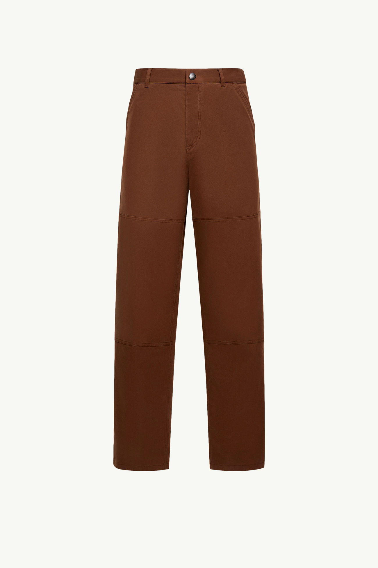 Cotton Gabardine Trousers Men Brown Moncler 2