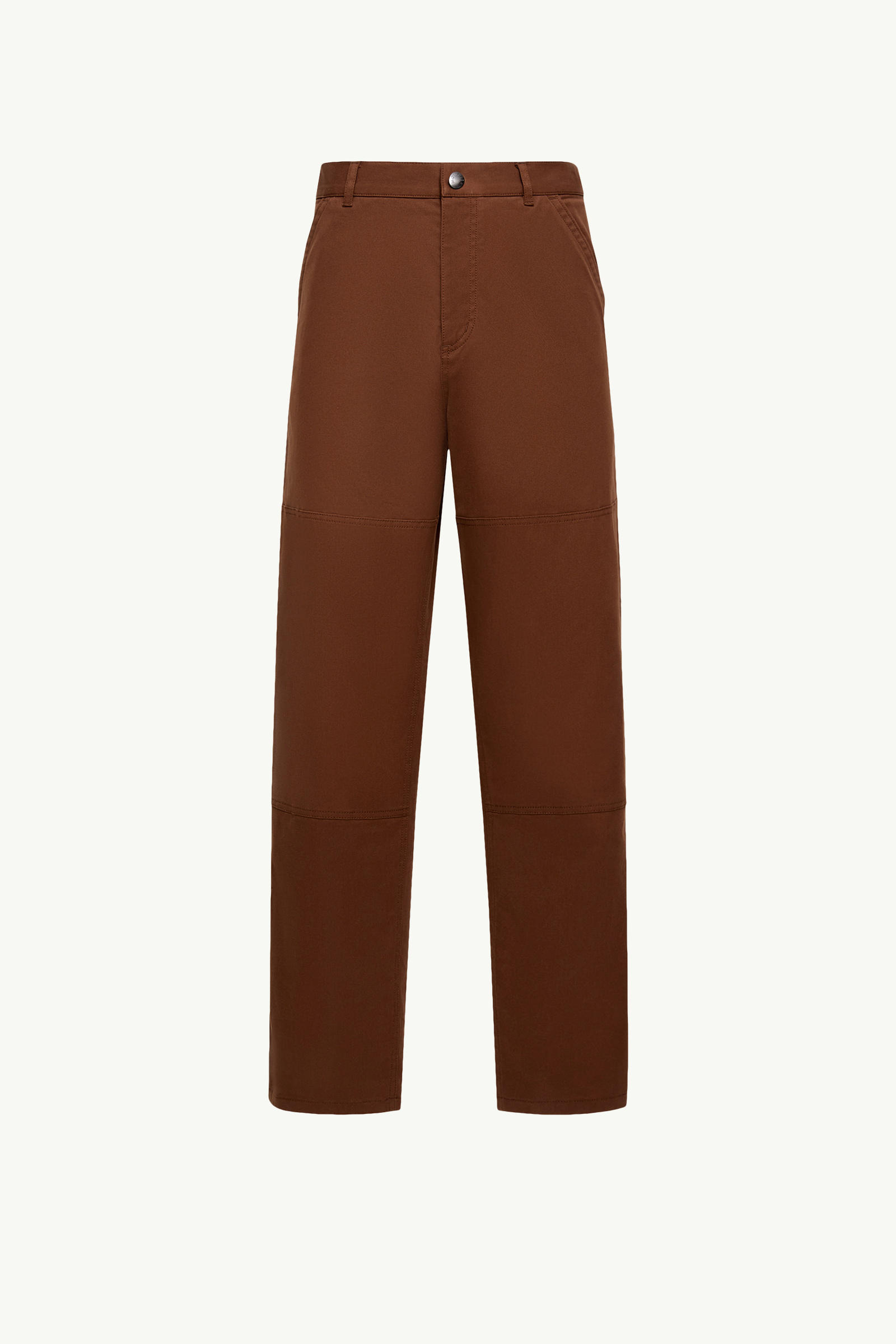 Cotton Gabardine Trousers Men Brown Moncler 2